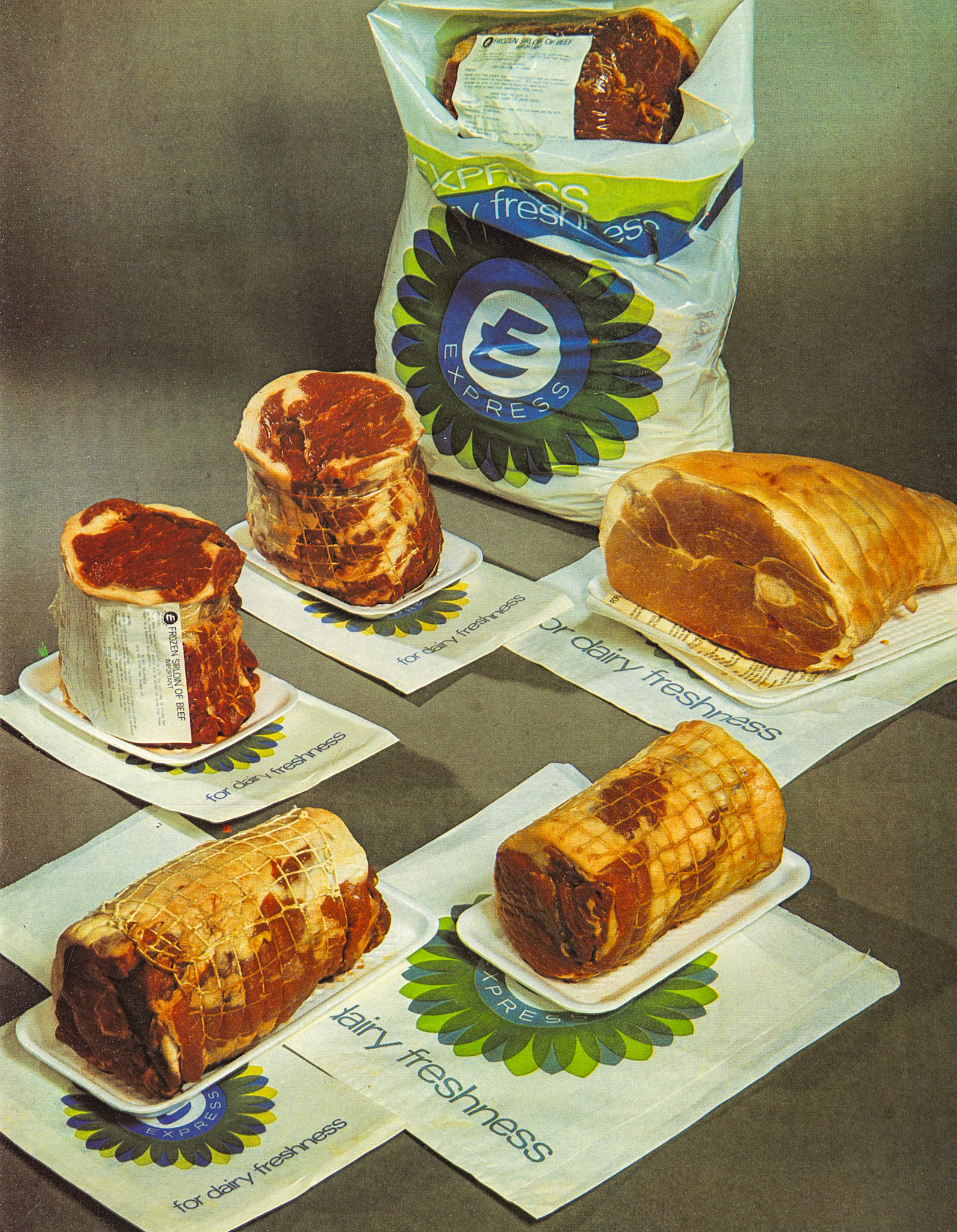 1977 Express partner with FMC Meats to offer beef sirloin to customers for Christmas. (Express News Christmas)