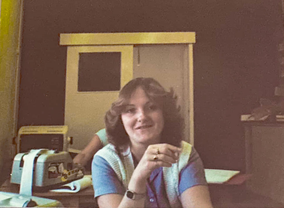 1980's Sharon Stevenson comments "The two 'Sharons' from High Wycombe depot." (Courtesy Sharon Stevenson)