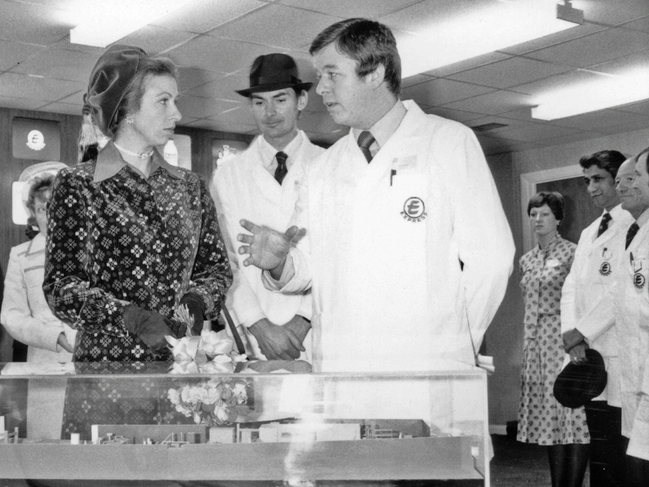 Princess Anne with John Tait (Project Engineer)