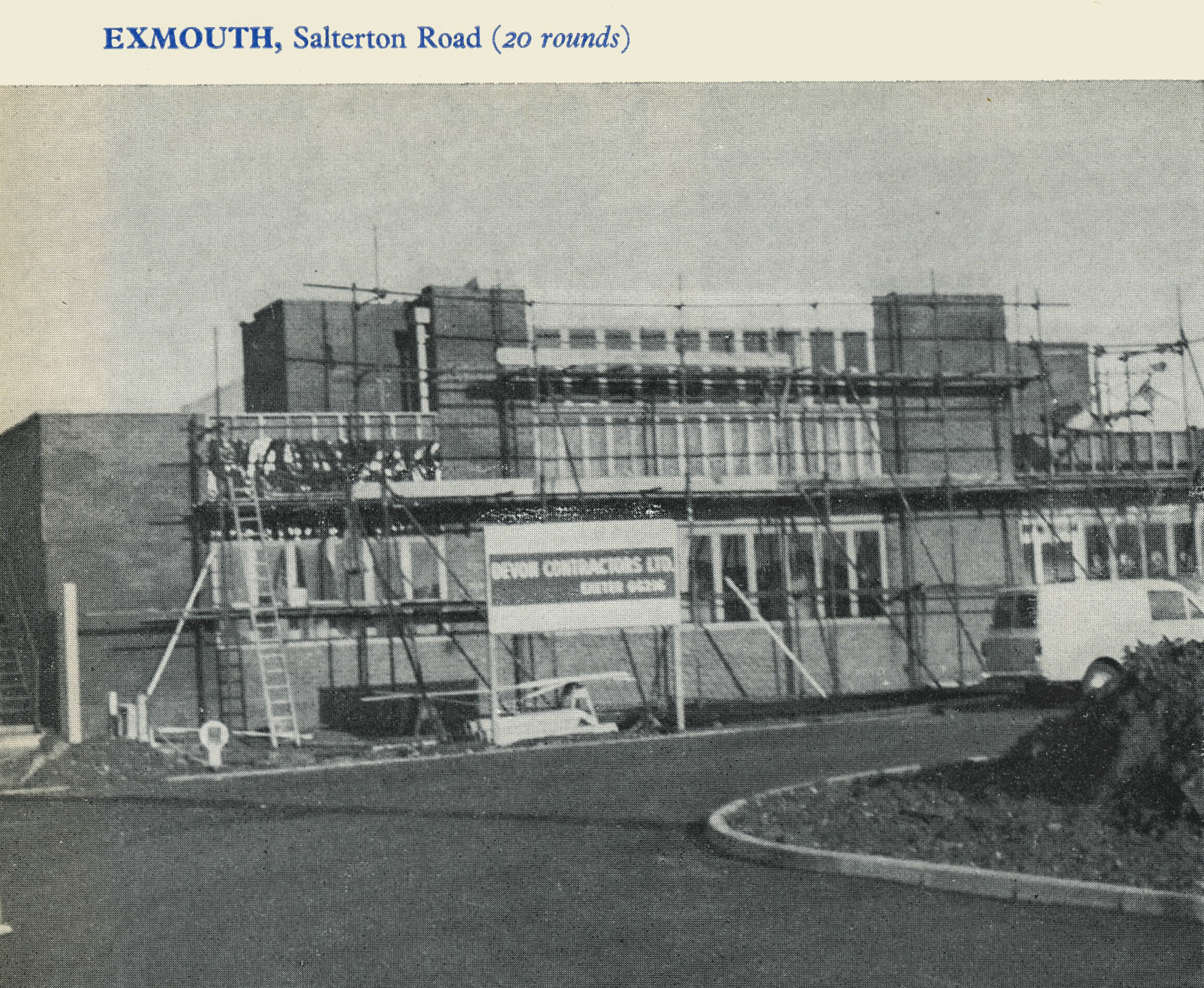 1975 Exmouth Depot under construction. (Express News Spring)