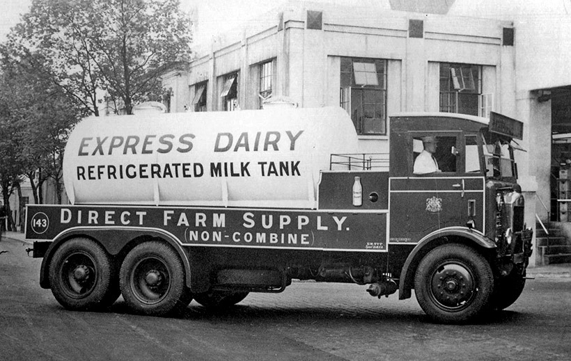 1932 The second of the 1932 Dennis tankers, on chassis no 120026, fleet no 143, GW 9363, was converted into a box van in December 1937, at a cost of £310. It left the fleet a year earlier than its twin, passing to W Smyth of London, N4, for £160, in August, 1942. (Courtesy The Express Dairy Motorised Fleet, Allan Bedford, Heritage Machines)