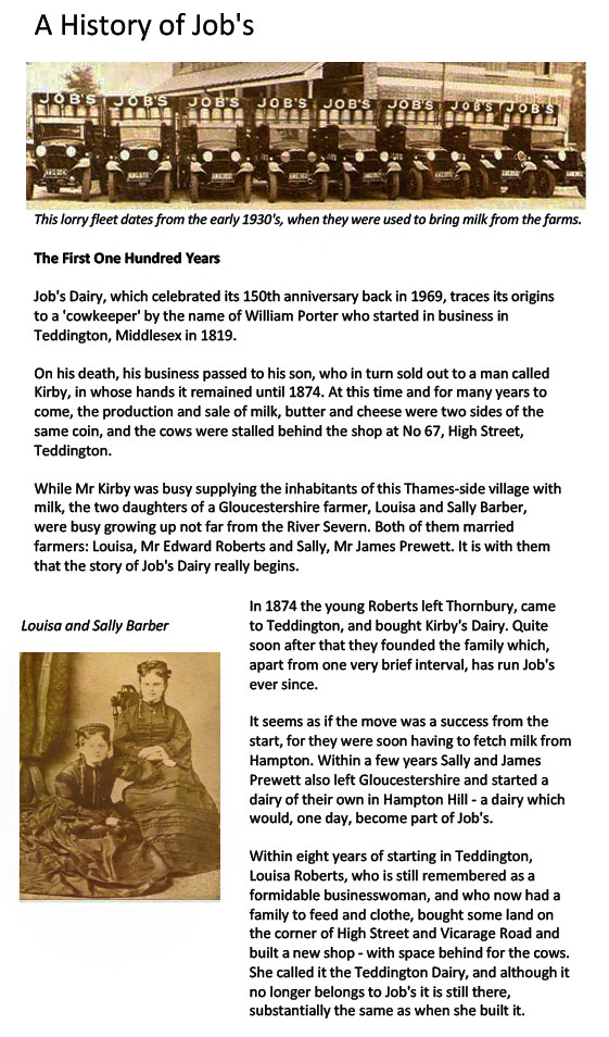 1977 History of Job's, Page 1 (Courtesy The Roberts Foundation)