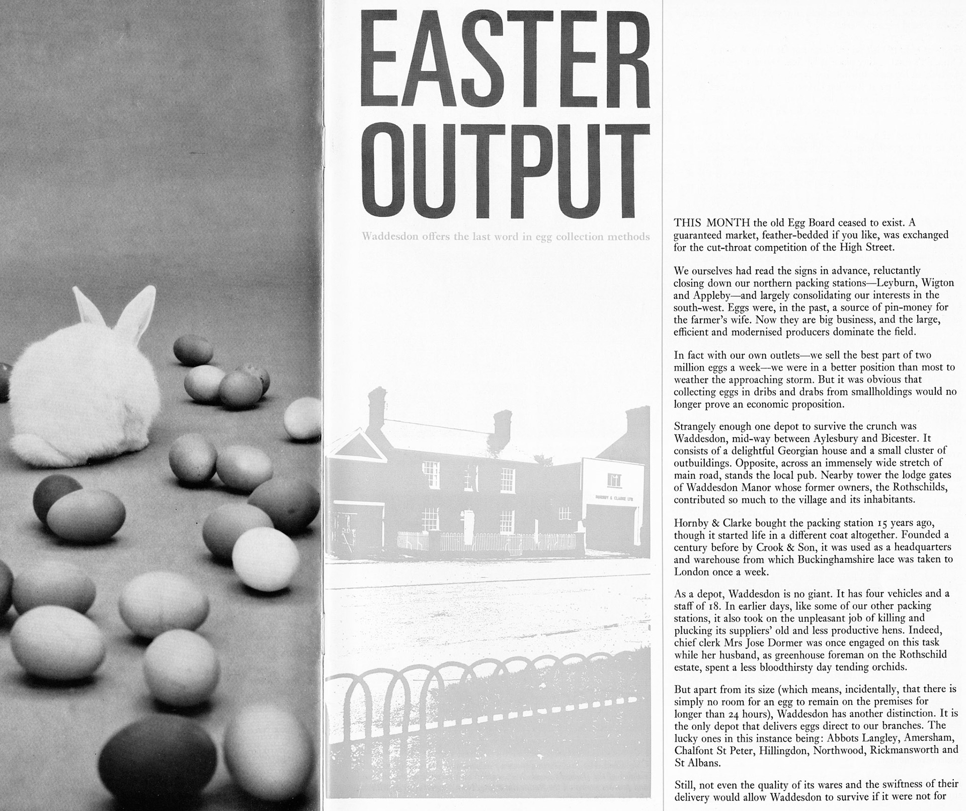1971 Rationalisation of egg packing - Waddesdon Depot