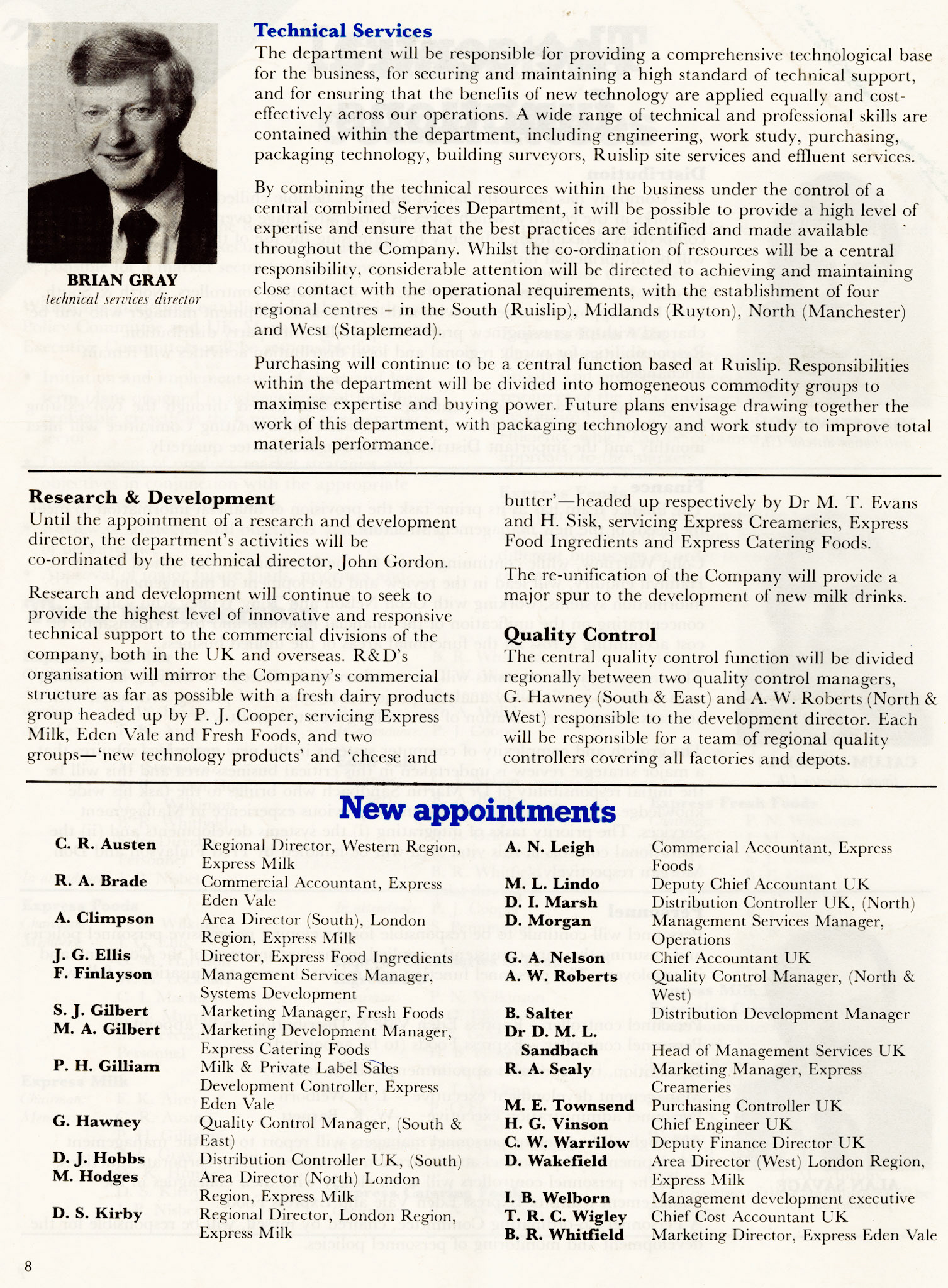 1982 “Taking shape for the 80’s” Brochure (Courtesy Tim Gray)