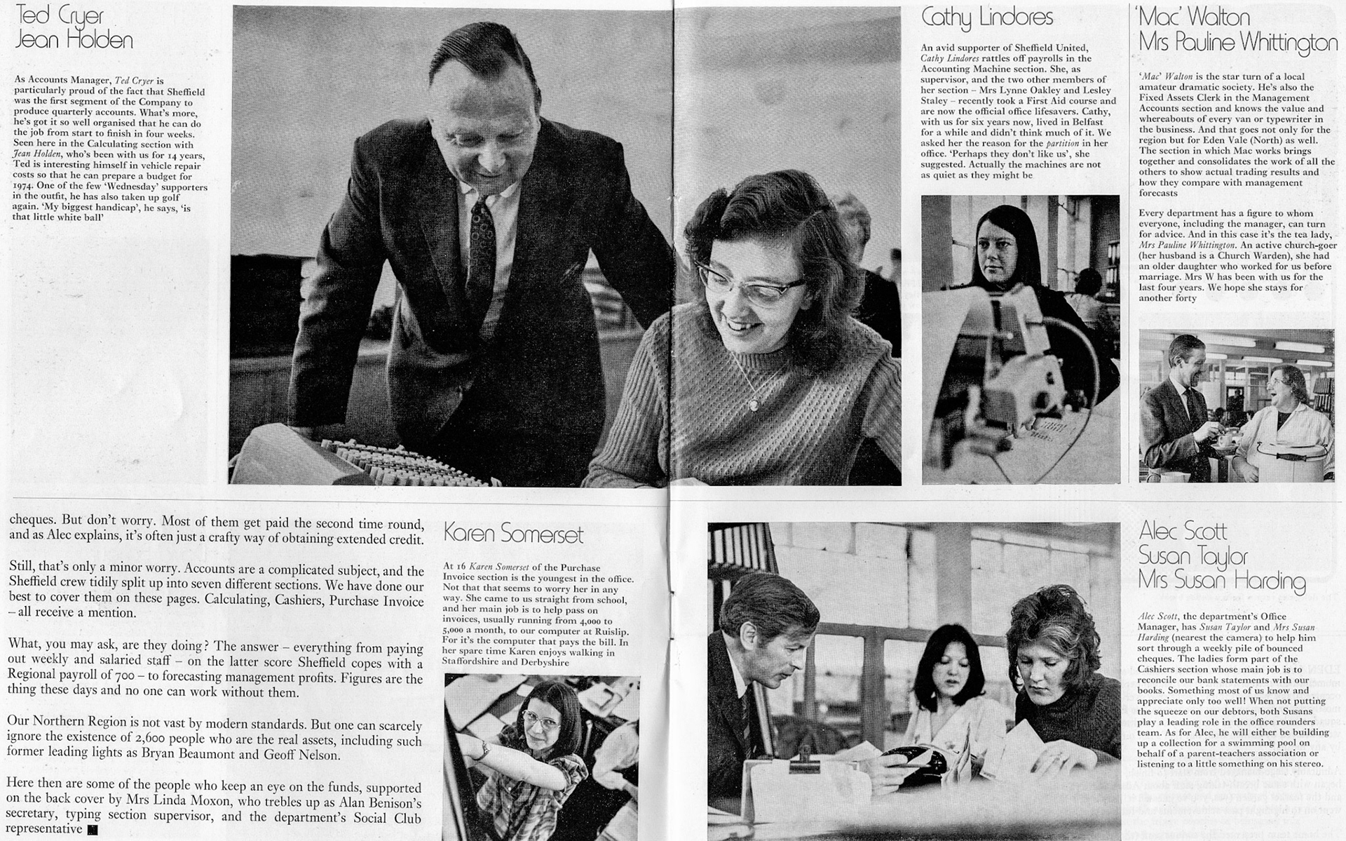 1973 Sheffield  Accounts Dept
