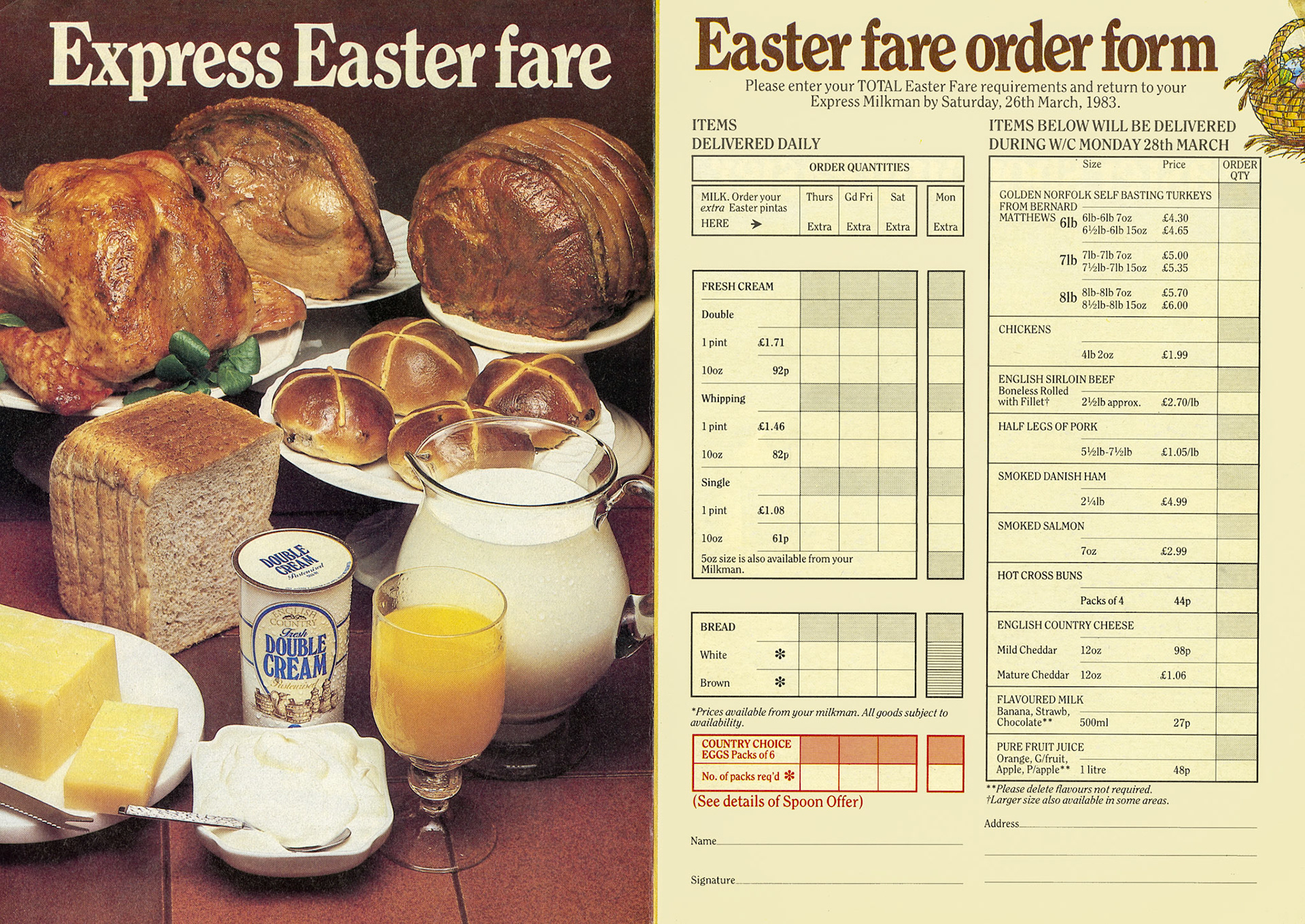 1983 Easter promotion leaflet (Courtesy Paul Luke)