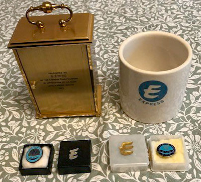 David Eyer's collection of Express memorabilia, from his daughter. Angela comments "My father used to work for Express Dairy, he drove one of the artic lorries at Cricklewood. His driving skills were amazing, how he reversed into some of the small milk depots is beyond me. Maybe his driving skill was down to his time served in the National Service in Egypt where he drove in convoys. I remember him telling me about of some of the farm collections and depots-Muswell Hill, Hampstead, College Farm (my sister worked at the weekend in the café for a while) Barnet, Homestead Farm Welwyn Garden City, Royal Parks and many more. When he was working it would be 6 days a week early start and late finish, and I think it was on a rota so it meant that he would have to work on a Sunday." (Courtesy Angela Eyers)