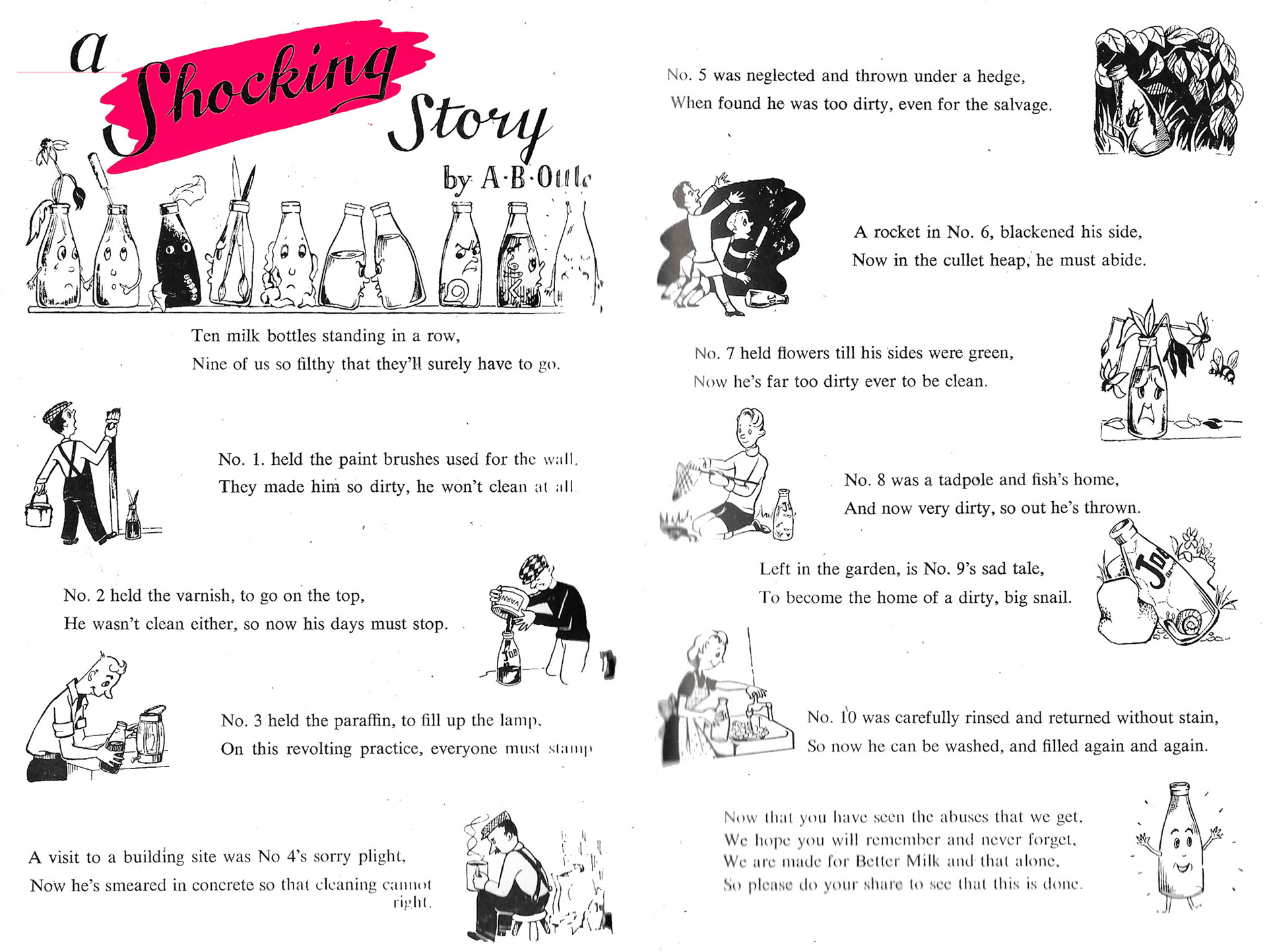 1955 December-'A Shocking Story' of a Job's bottle. (Courtesy Book of Job, Roberts Foundation)