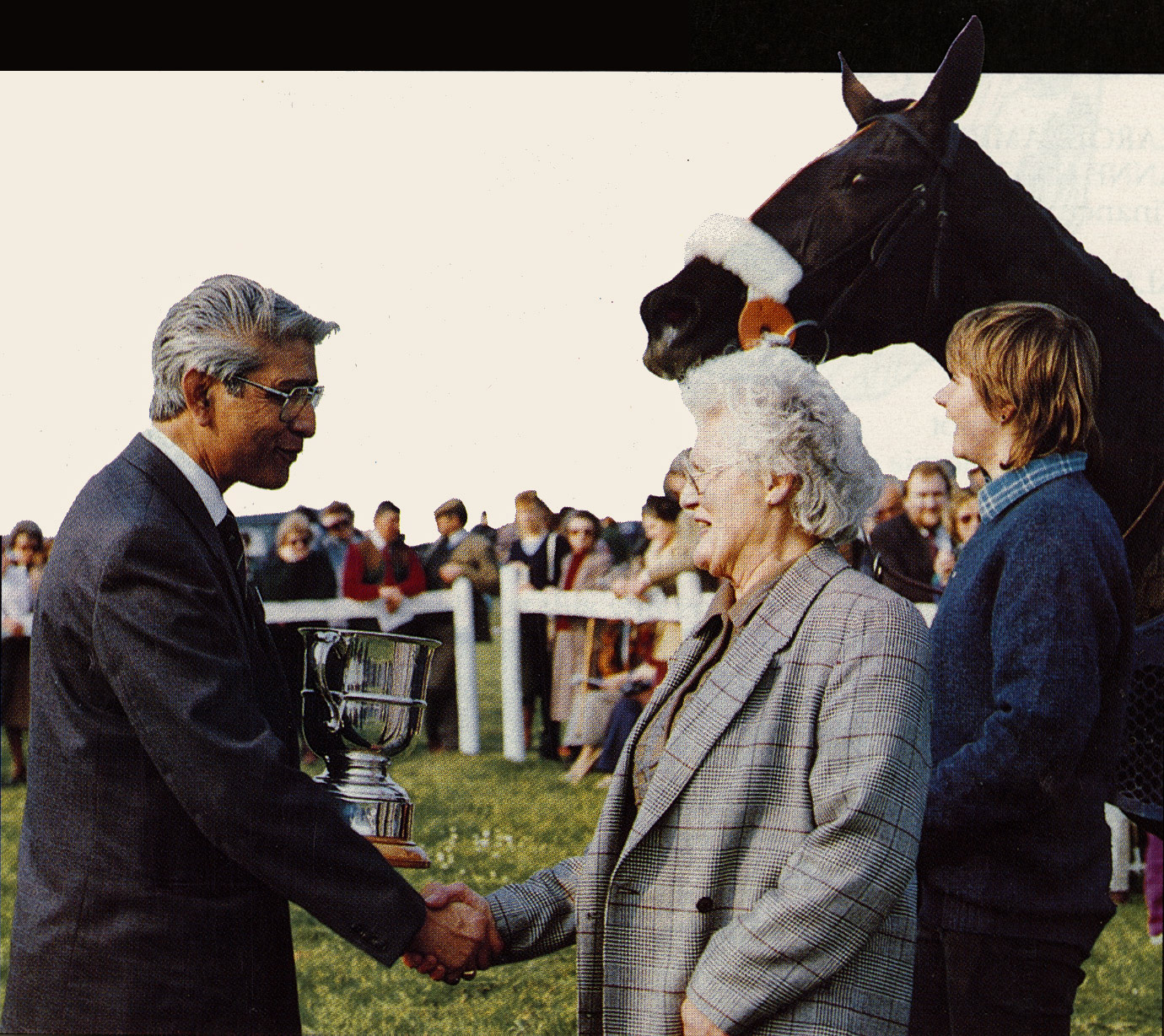 1991 Ralph Emerson down on the farm, meeting farmer suppliers  (1991 Summer Tops Magazine)