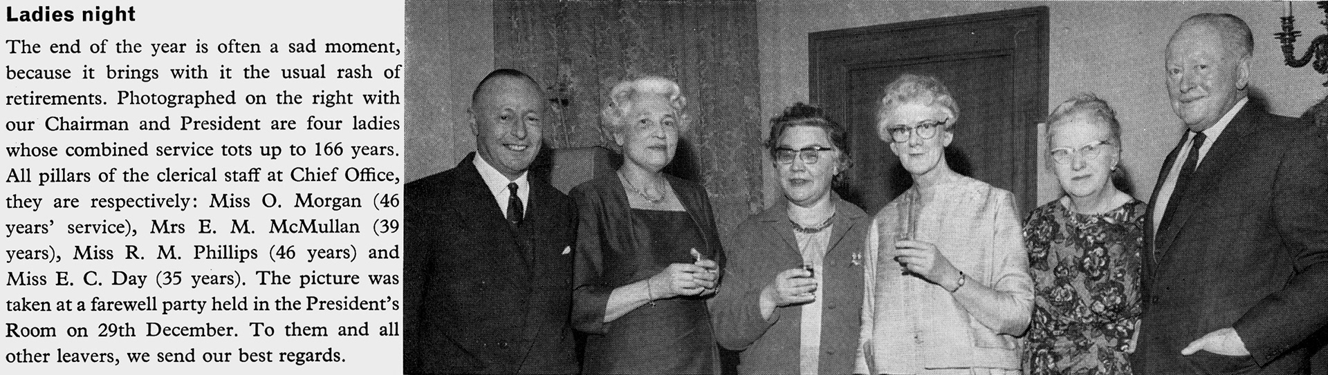 1965 Farewell party at Chief Office. (April Express News)