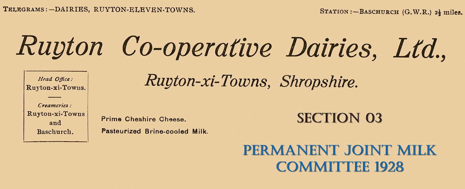1929 Ruyton Co-operative Dairies-Permanent Joint Milk Committee, second draft report.