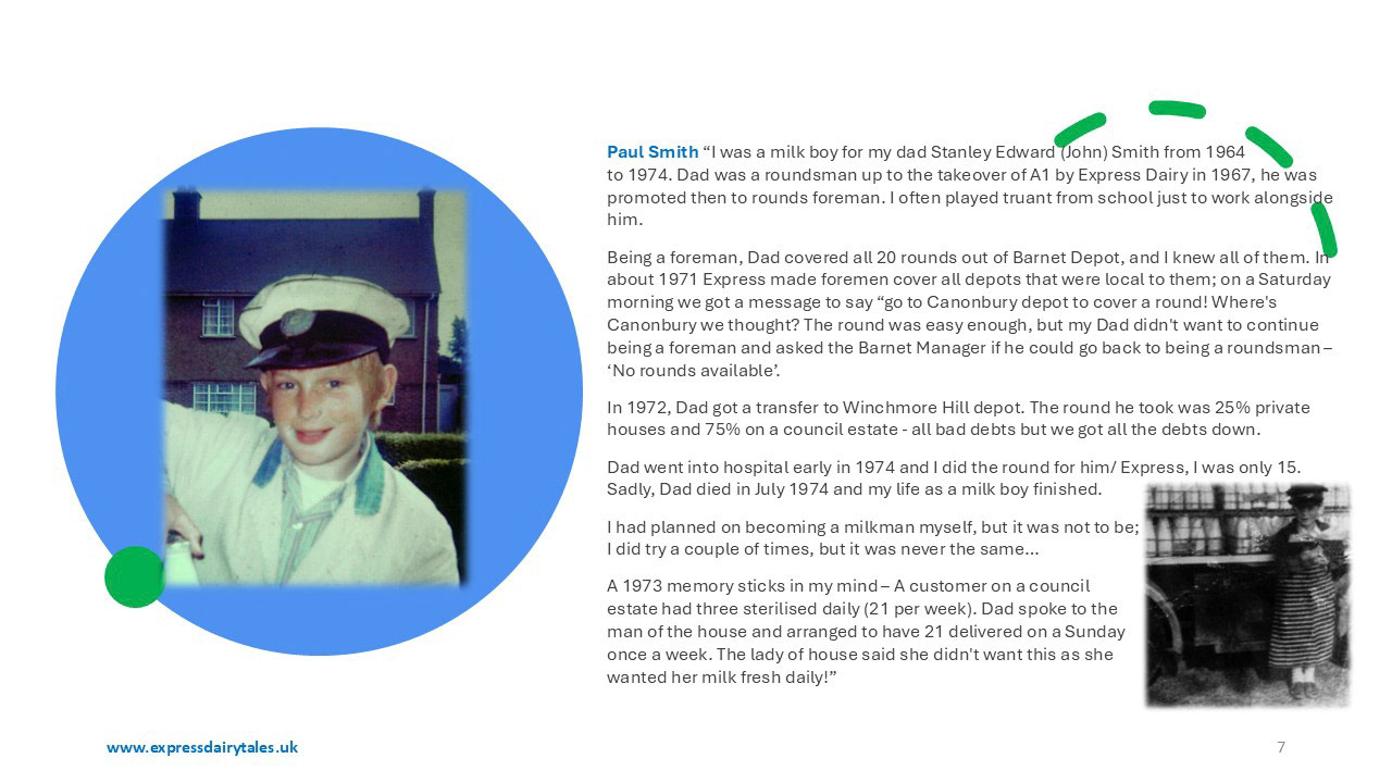 Memories of Milk Boys and Girls (Express Dairy Tales publication)