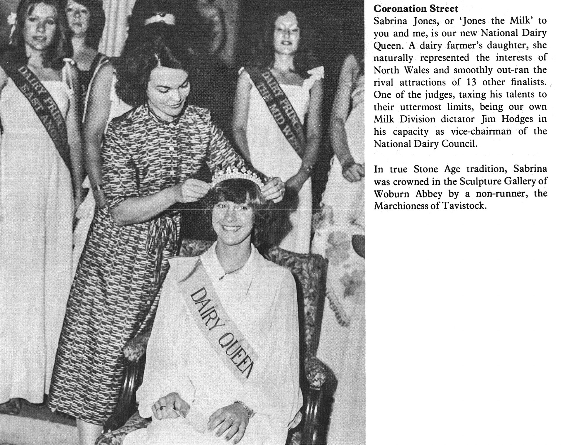 1978 Sabrina Jones is crowned the new National Dairy Queen, as judged by Jim Hodges. (Express News Autumn)