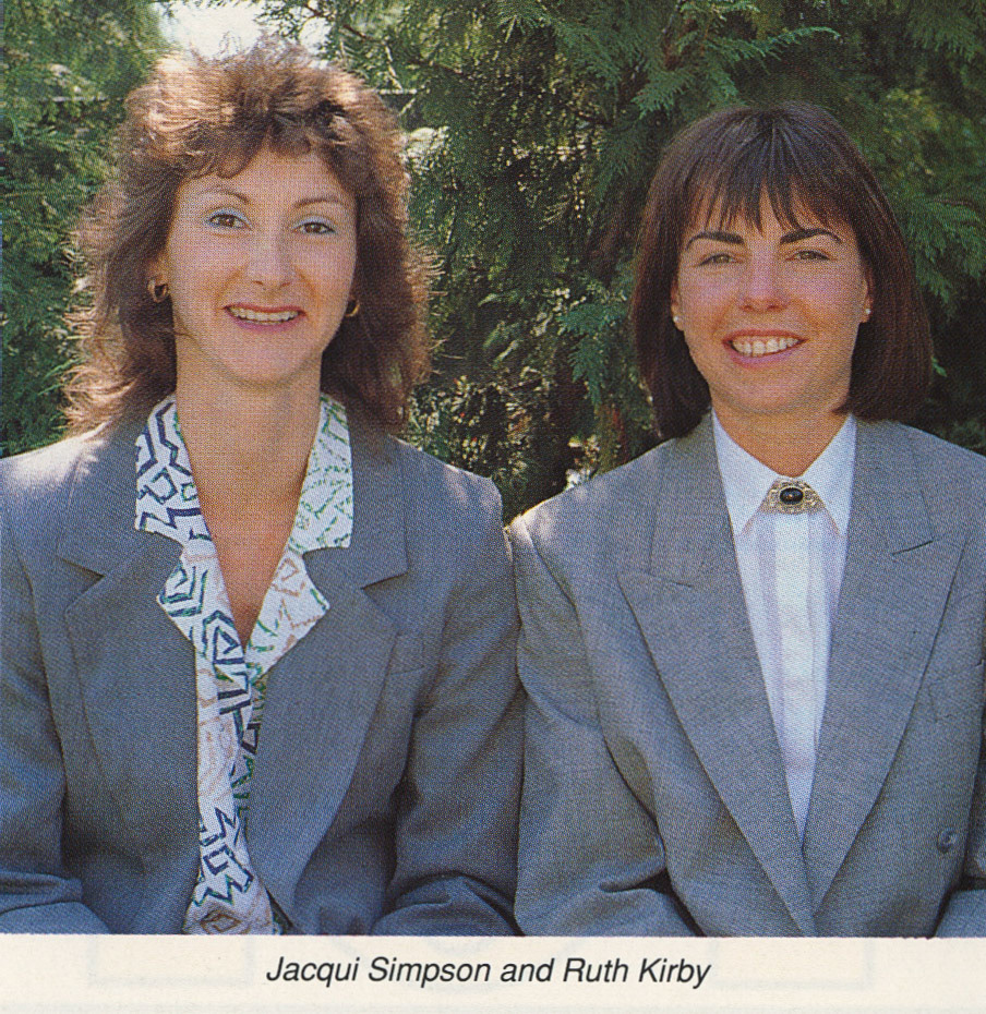 1989 Occupational Health Advisors Jacqui Simpson and Ruth Kirby, at South Ruislip