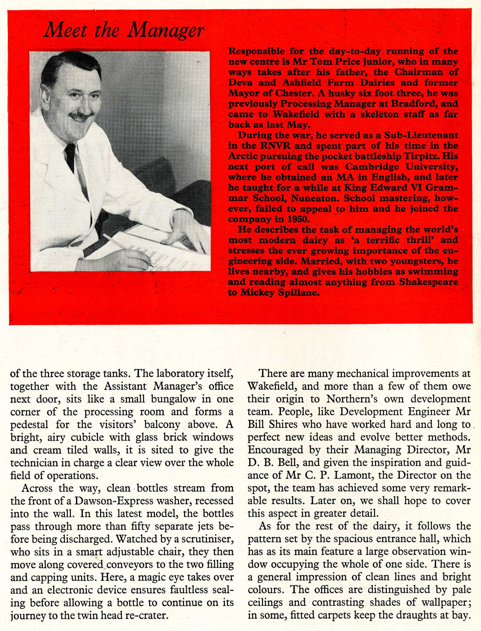 1958 Wakefield Dairy opening