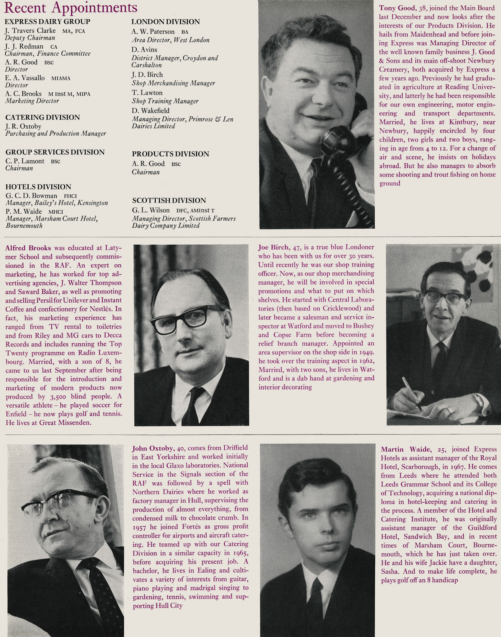 1969 Recent Appointments (Express News Spring)