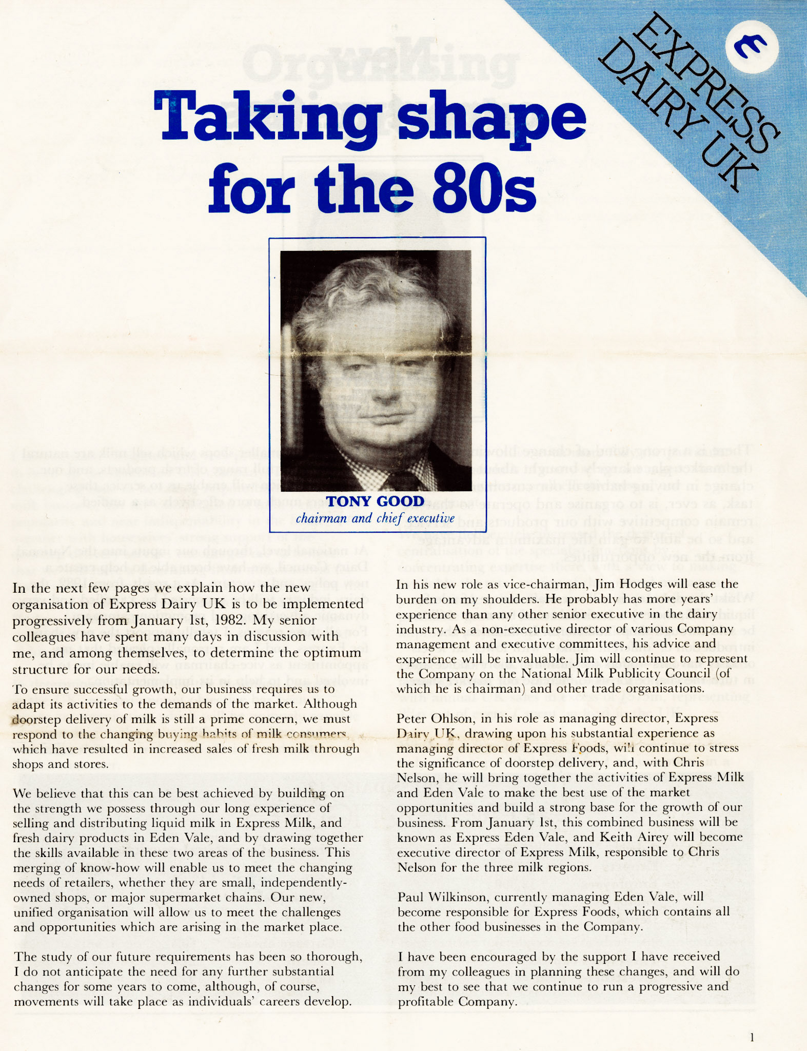 1982 “Taking shape for the 80’s” Brochure (Courtesy Tim Gray)