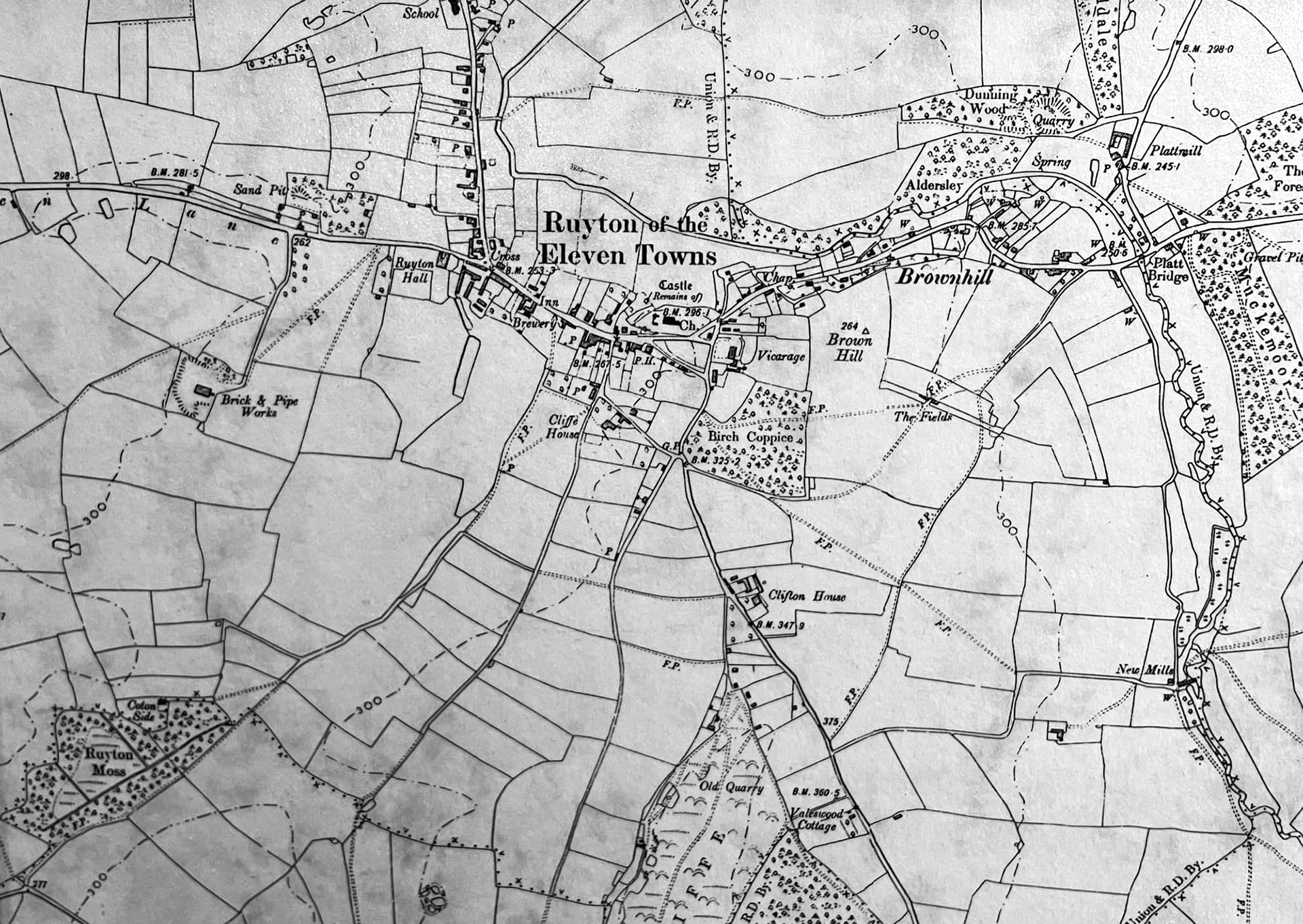 1879-1899 OS Map of Ruyton (Courtesy Tim Gray)