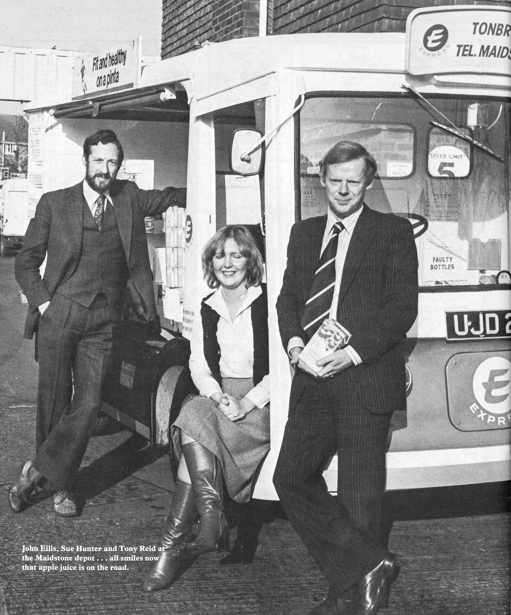 1980 Apple Juice Hiccups at Maidstone with John Ellis, Sue Hunter and Tony Reid
