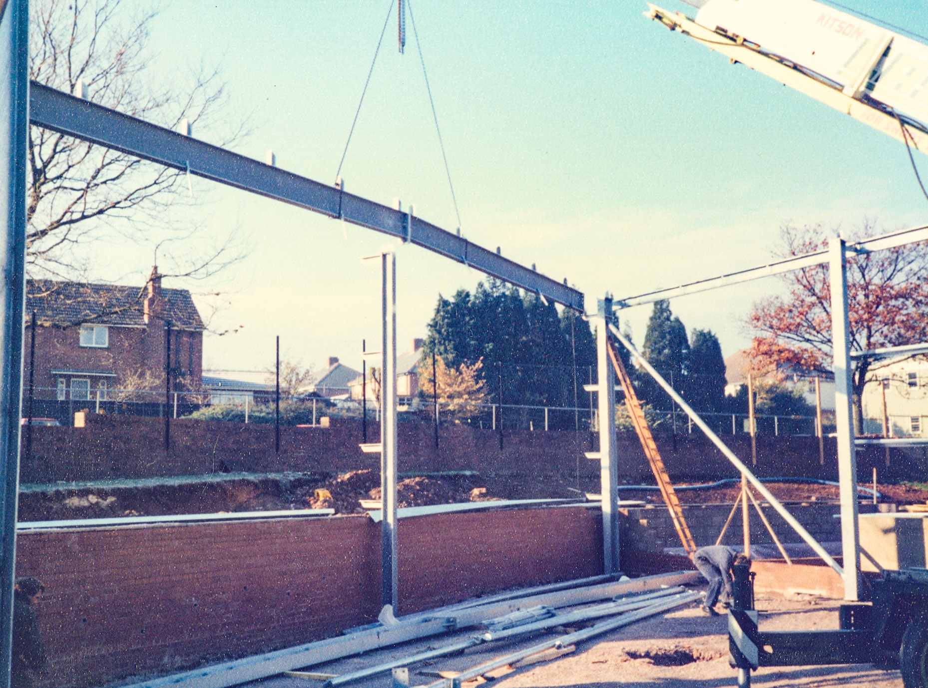 1980s Exeter Processing-silo and milk reception construction. (Pictures by Syd Johnston, presented by his son Ian via Teresa Heal)