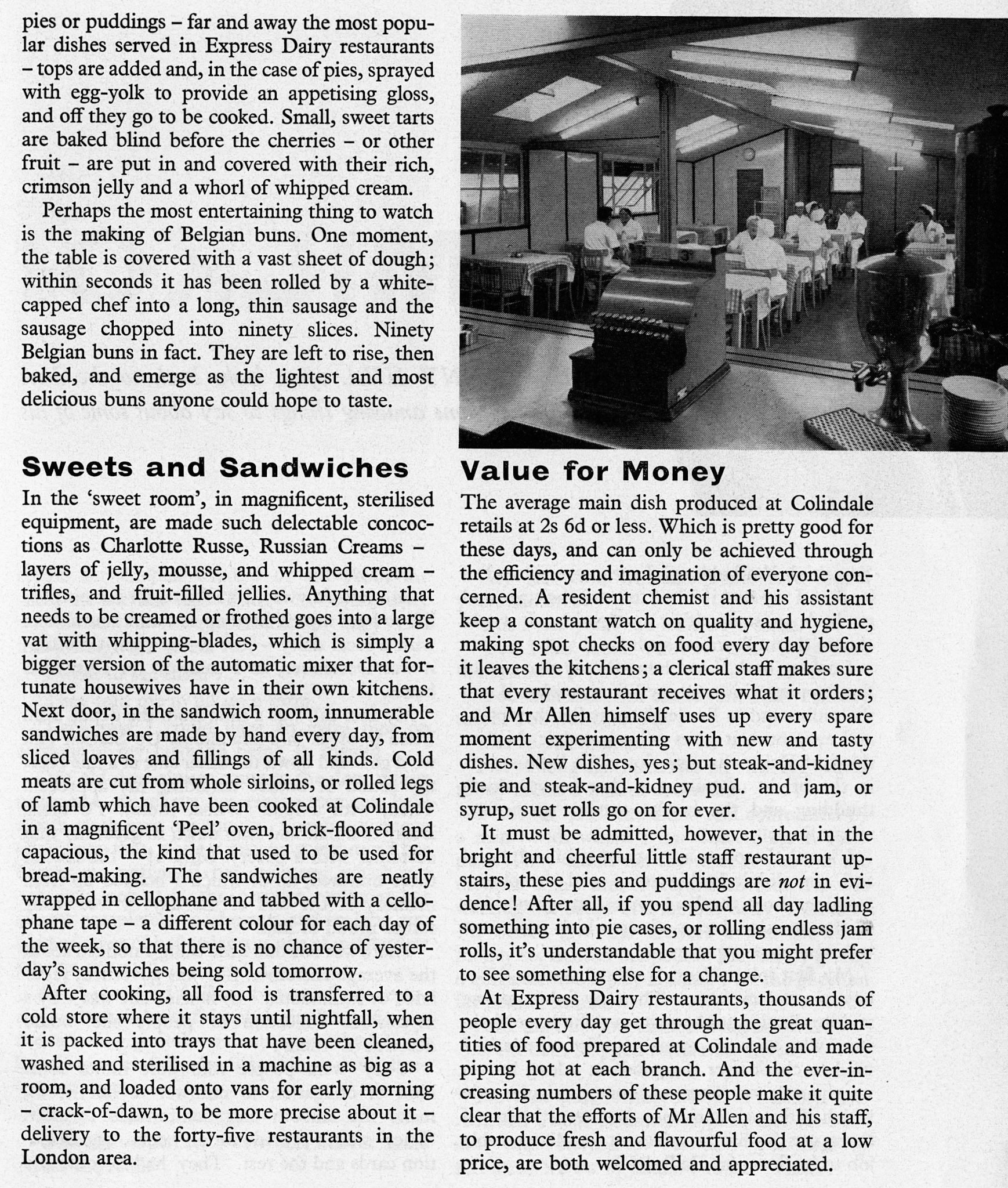 1960 new Central Kitchen opens in Colindale