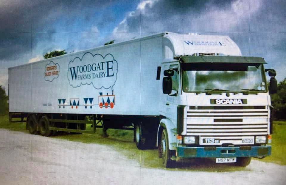 Michael Parks driving.(Courtesy Daniel Ford, Memories of Woodgate Farms Dairy)