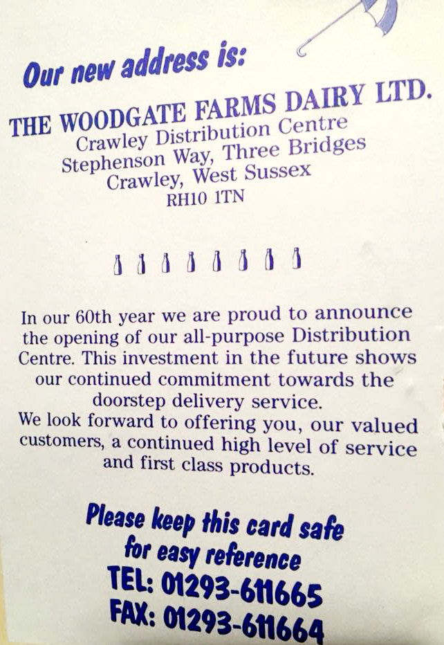 1999 (Courtesy Richard Evans, Memories of Woodgate Farms Dairy)