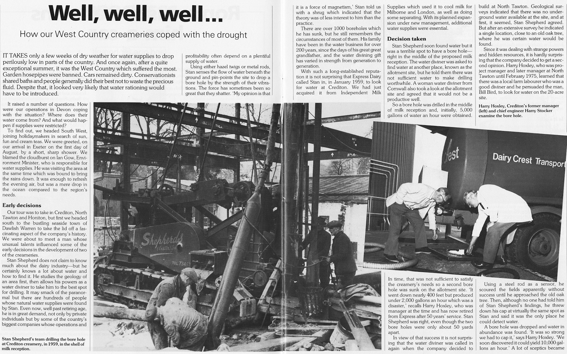 1984 Drought and how it affected Crediton, Honiton and North Tawton
