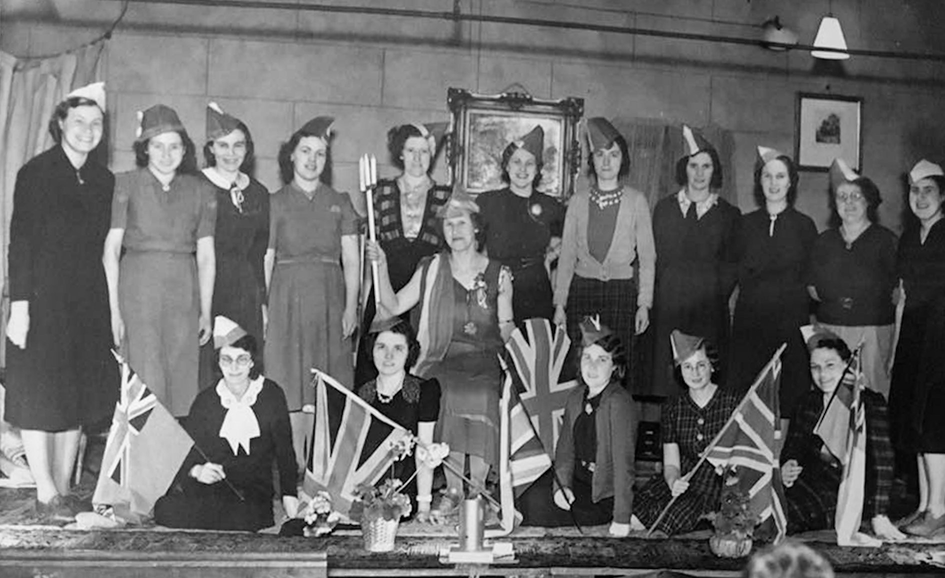 1940's/ 50's Whittington Creamery. Derek Hughes-Beddows comments "my mum second left, standing". (Courtesy Derek Hughes-Beddows)