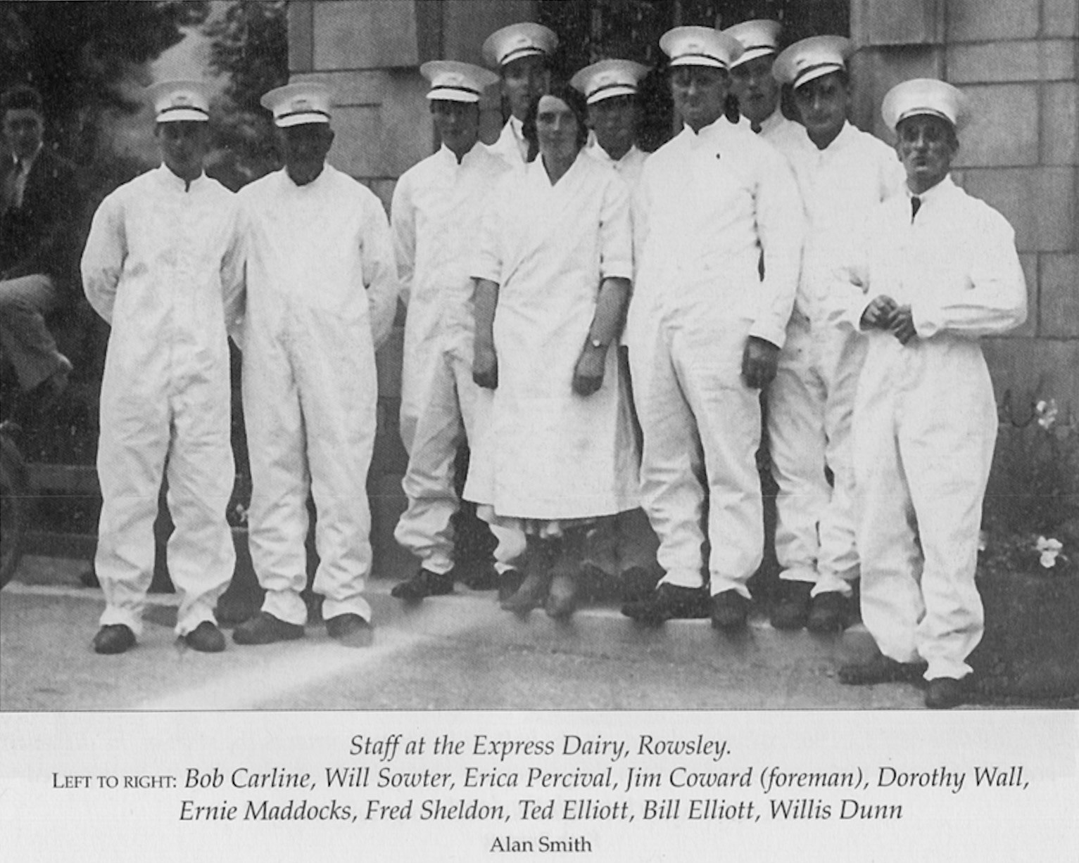 1930's? Rowsley staff. (Courtesy 'Dales Life in the Devonshire and Rutland Villages' by Keith Taylor, County Books, image by:Alan Smith )