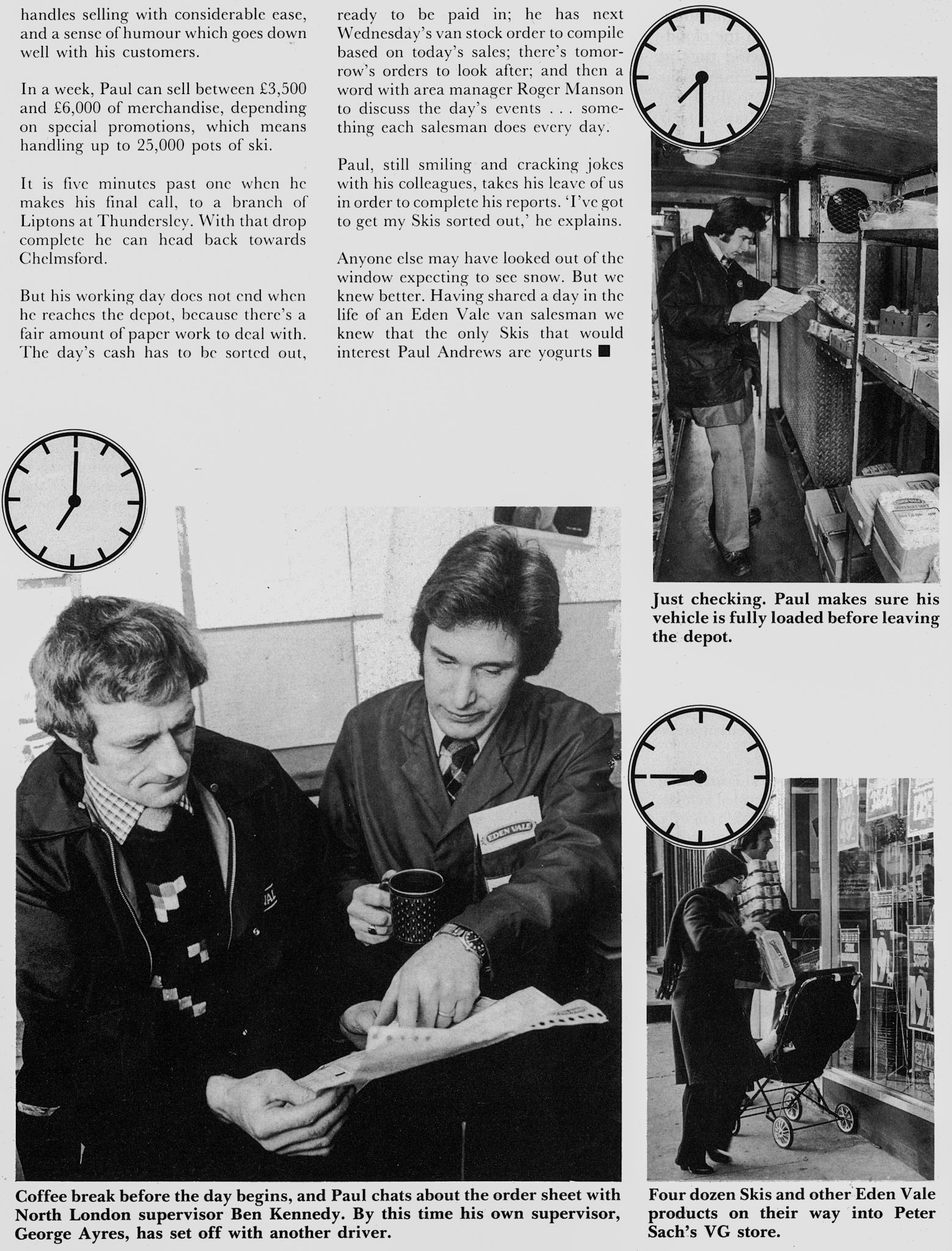 1981 On the road with Paul Andrews, Eden Vale Van Sales  (January Express News)