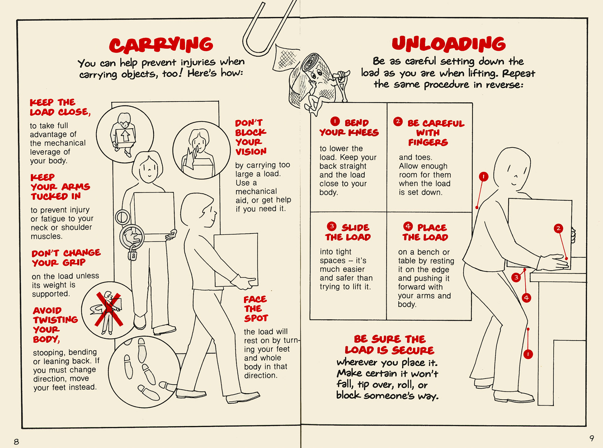 1997 Express/ Dale Farm 'Safe Manual Handling' booklet