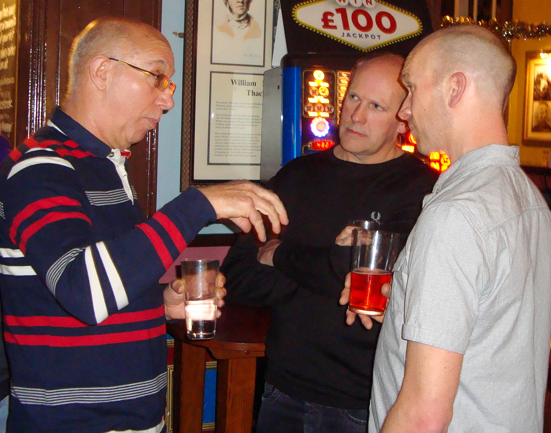 2015 Exeter Staff Reunion. Phil Howe, Andy Summerhayes with Adrian (Adi) Burnett. (Courtesy Phillip Budd)