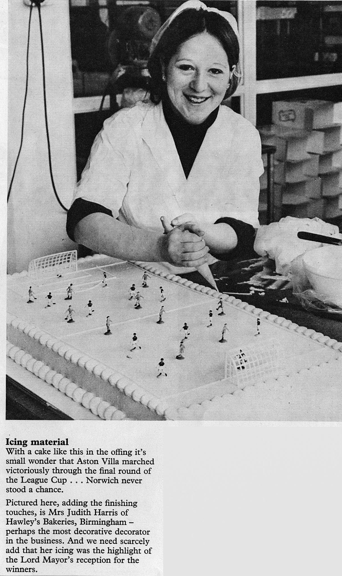 1975 Judith Harris of Hawley's Bakeries in Birmingham