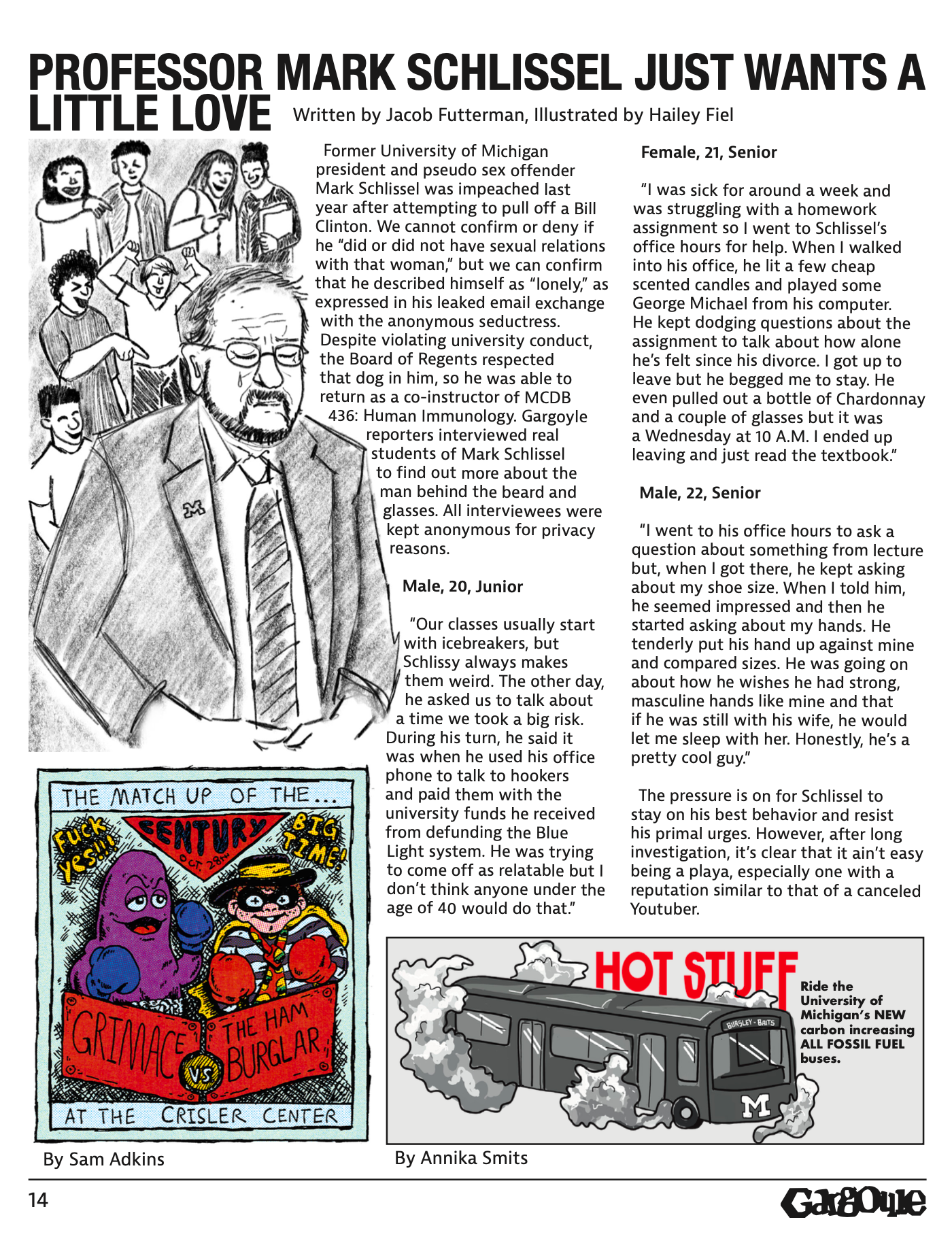115.1 page layout with fake ad, 2023