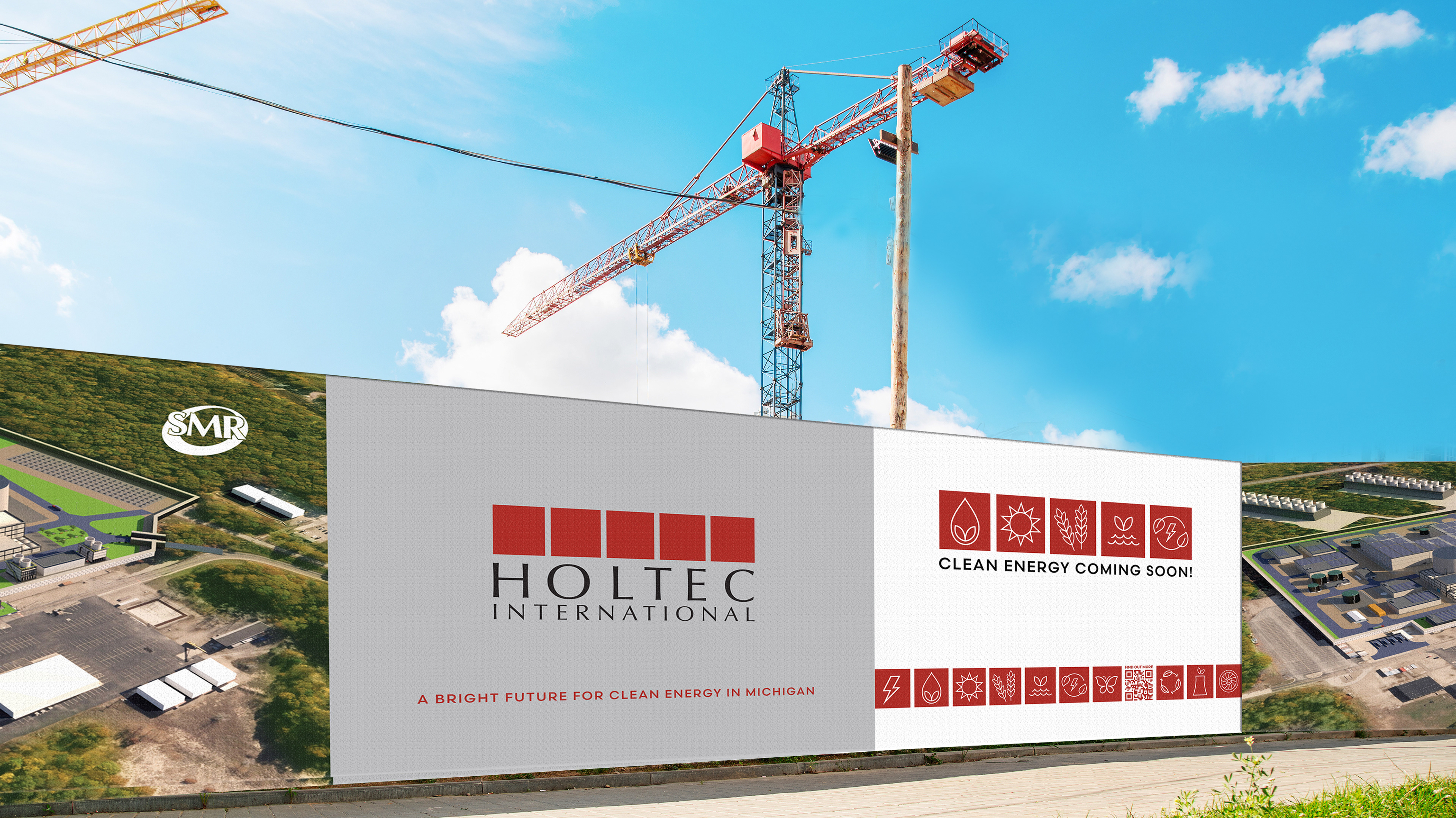 Mesh Construction Banners for VanBuren State Park and Holtec/Palisades new SMRs