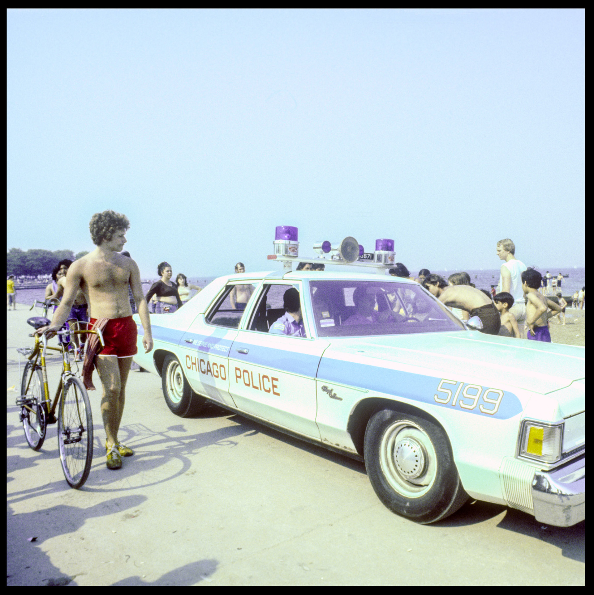 Police on the beach