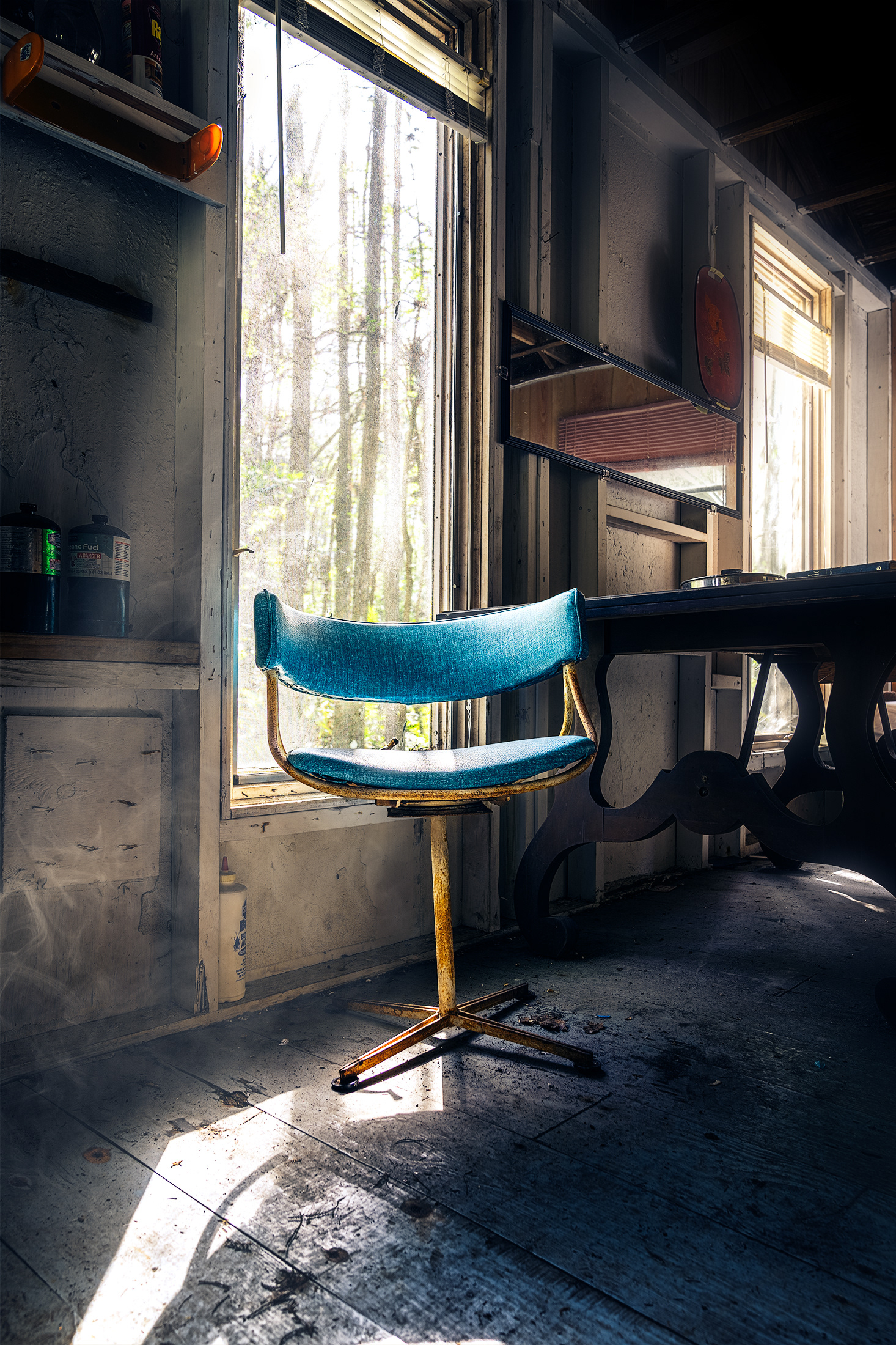 Old chair  at Swamp Cabin