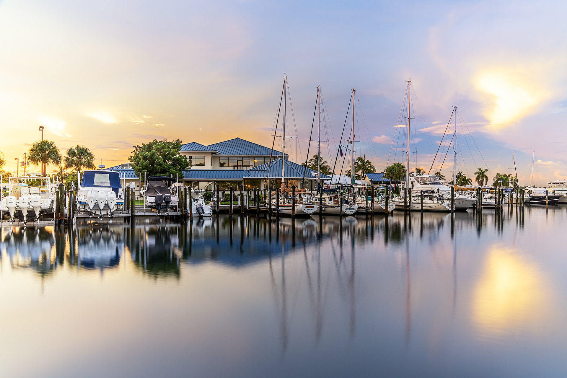 Sunset Over Venice Yacht Club