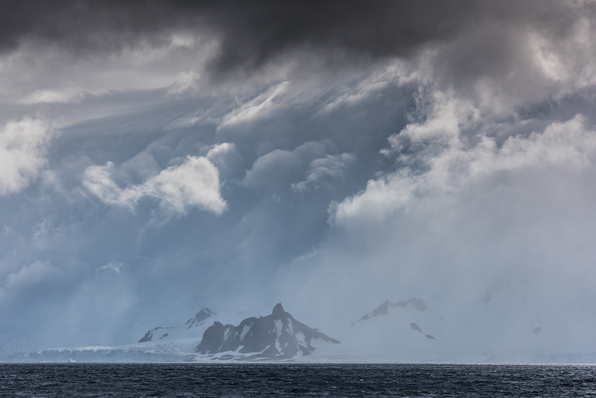 Stormy skies over Antarctica