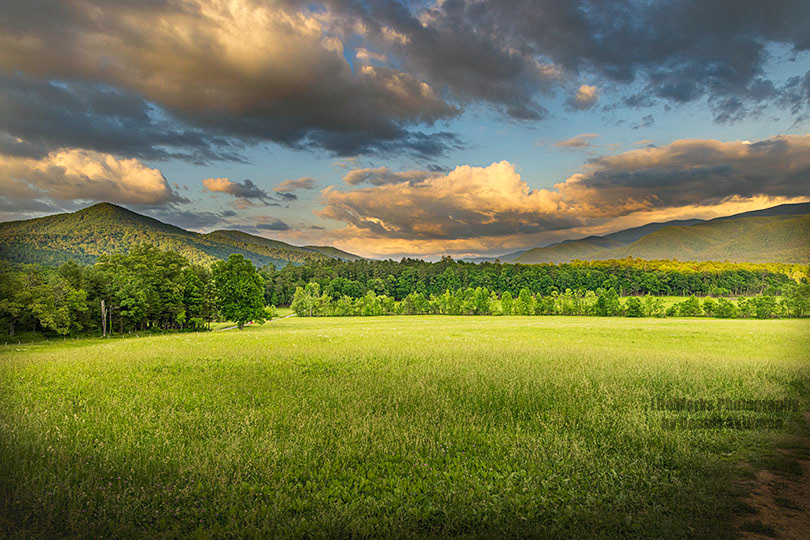 Cades Cove at Sunset