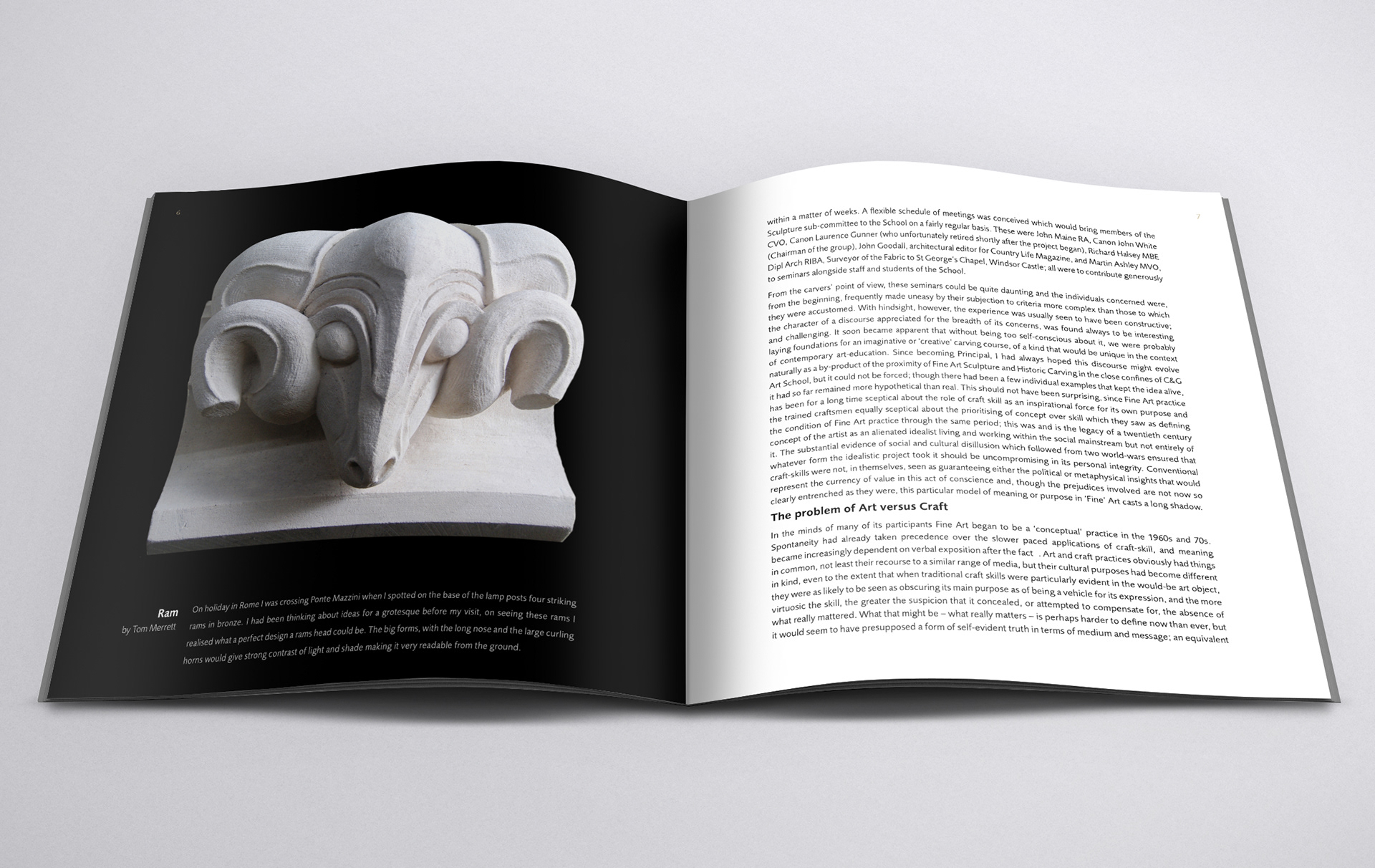 Catalogue design for sculpture exhibition at Windsor Castle