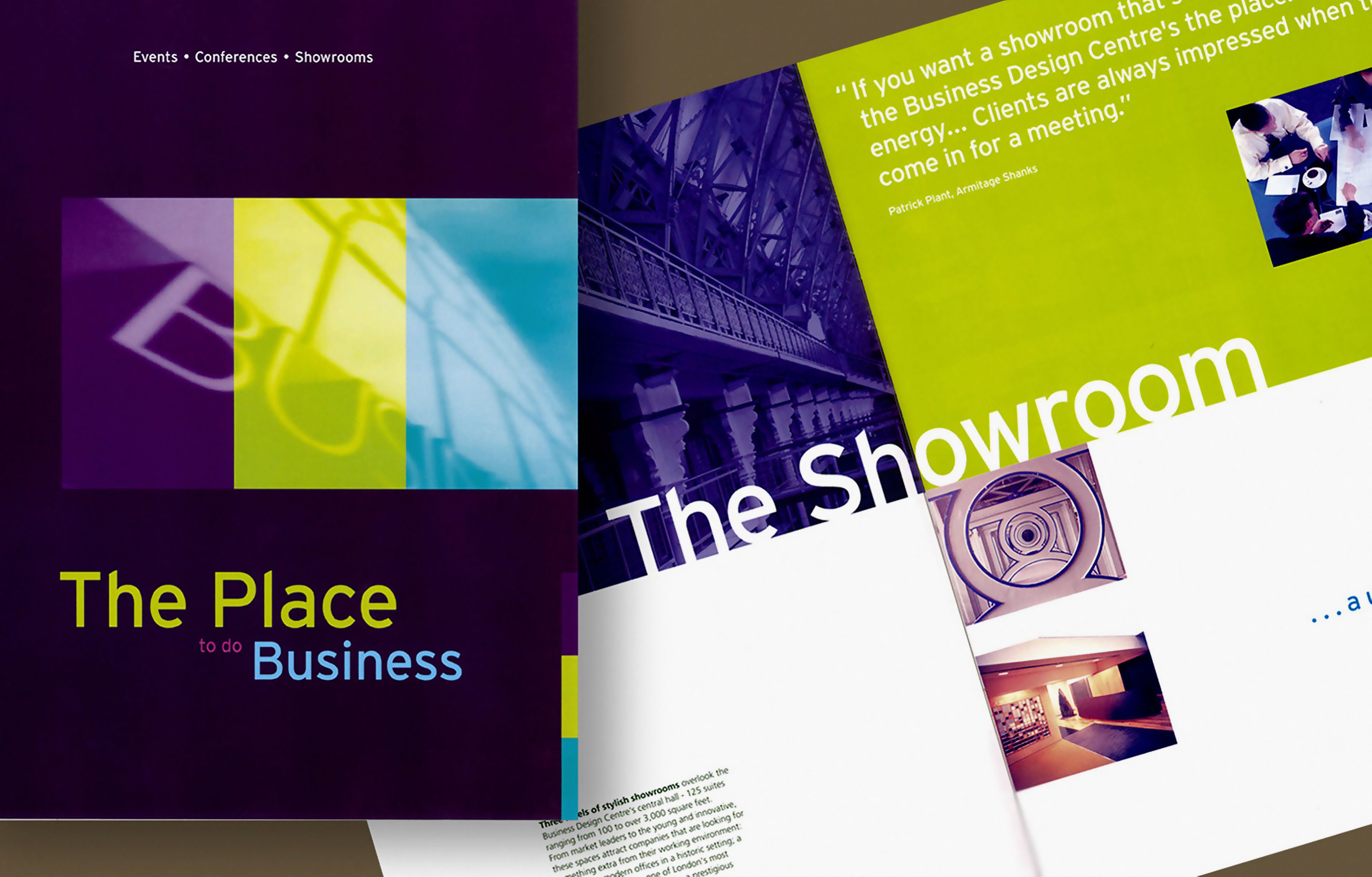 Brochure design for the Business Design Centre