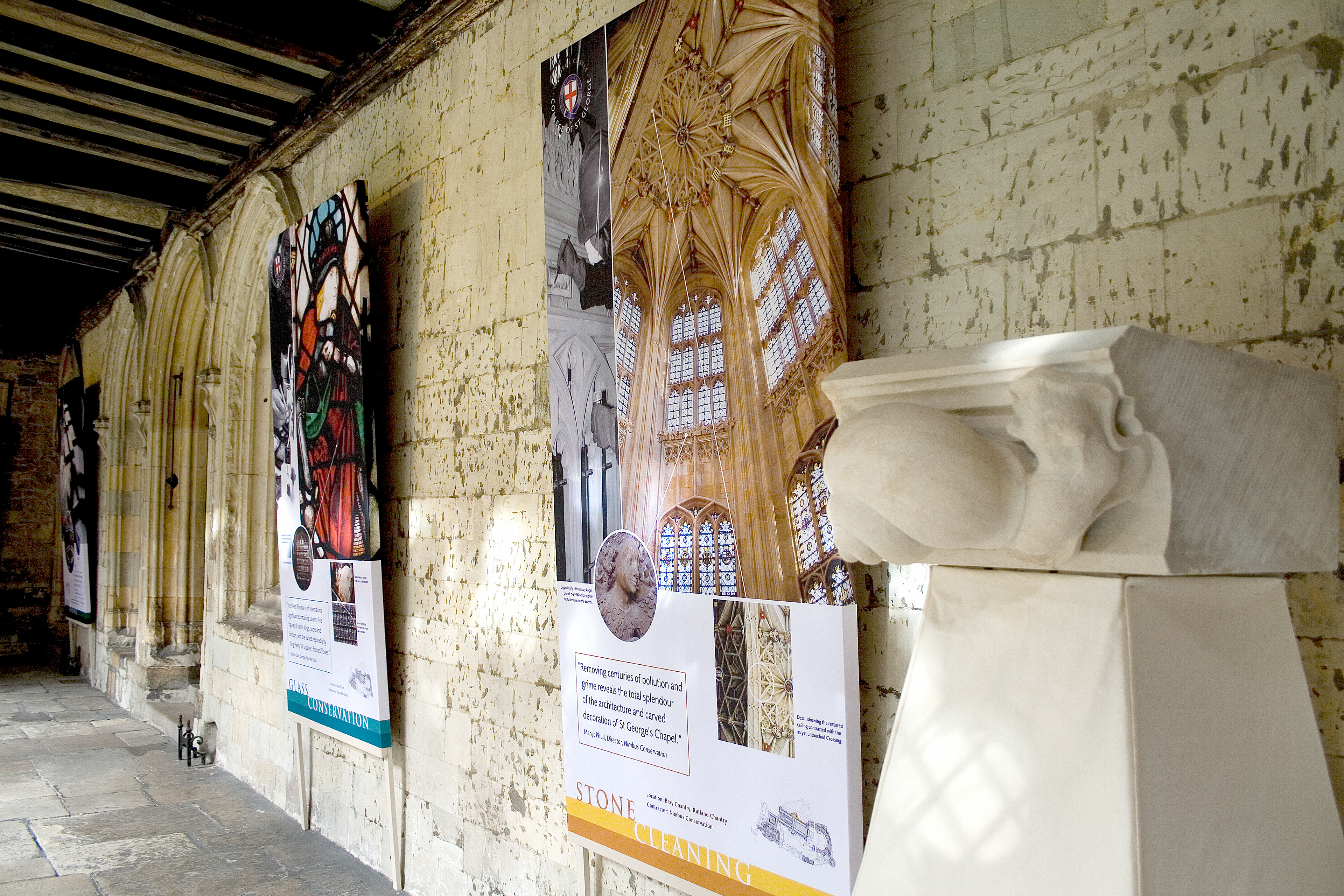 Exhibition design for restoration at Windsor Castle