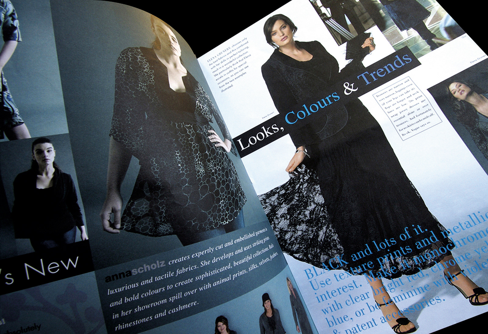Seasonal newsletter brochure for womenswear retailer
