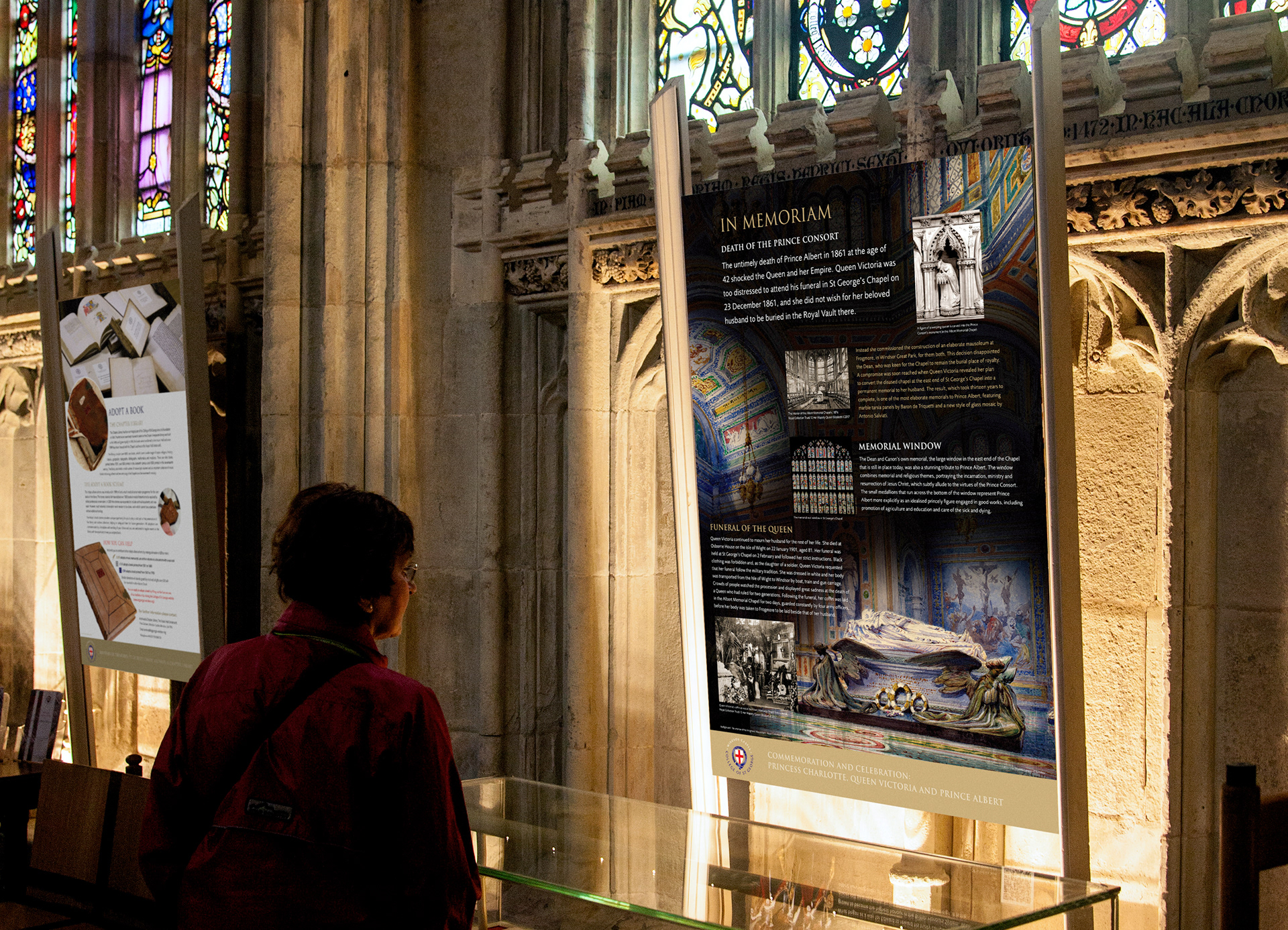 Design of exhibition panels for St George's Chapel, Windsor Castle