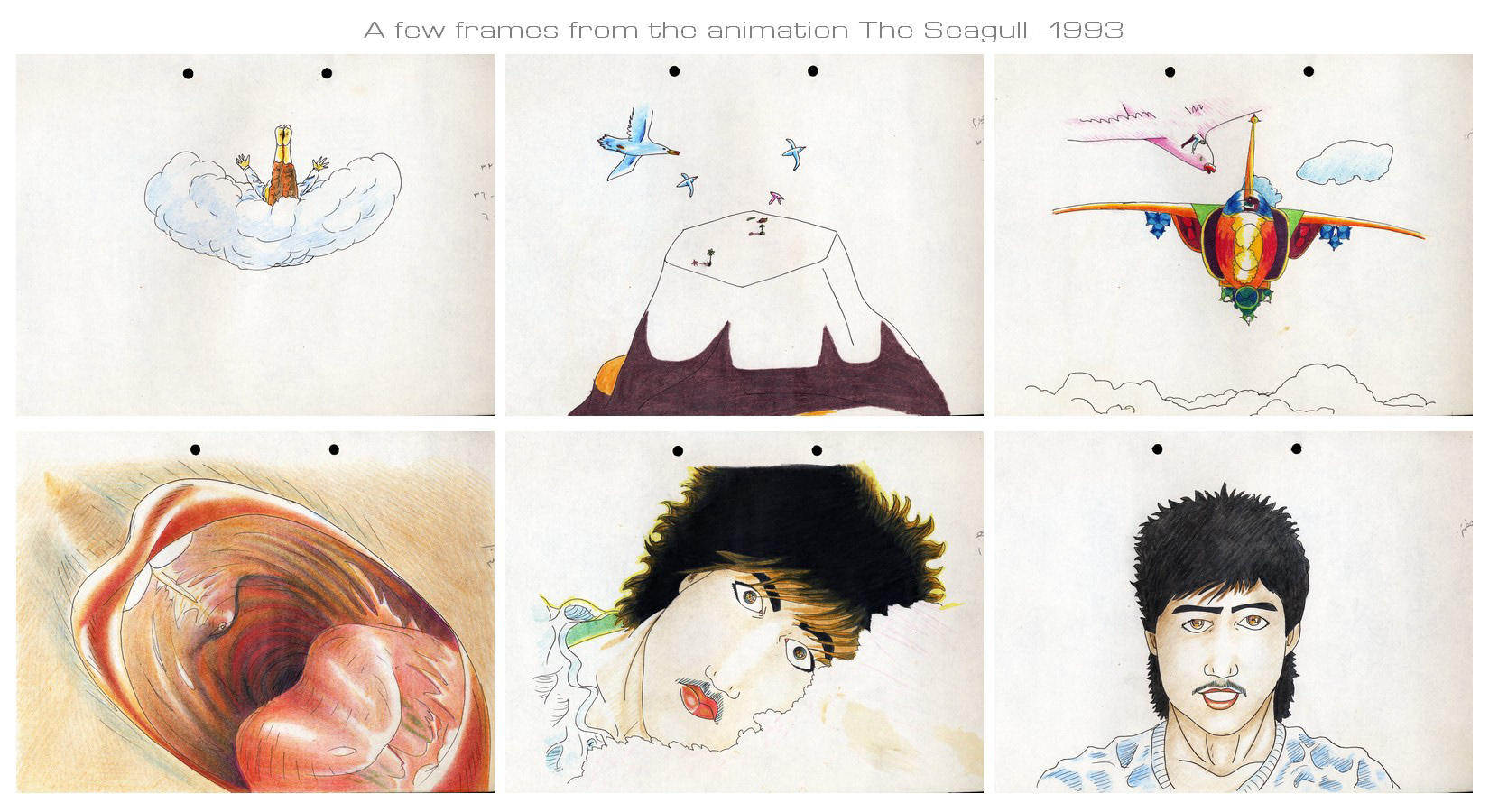 A few frames from the animation The Seagull -1993