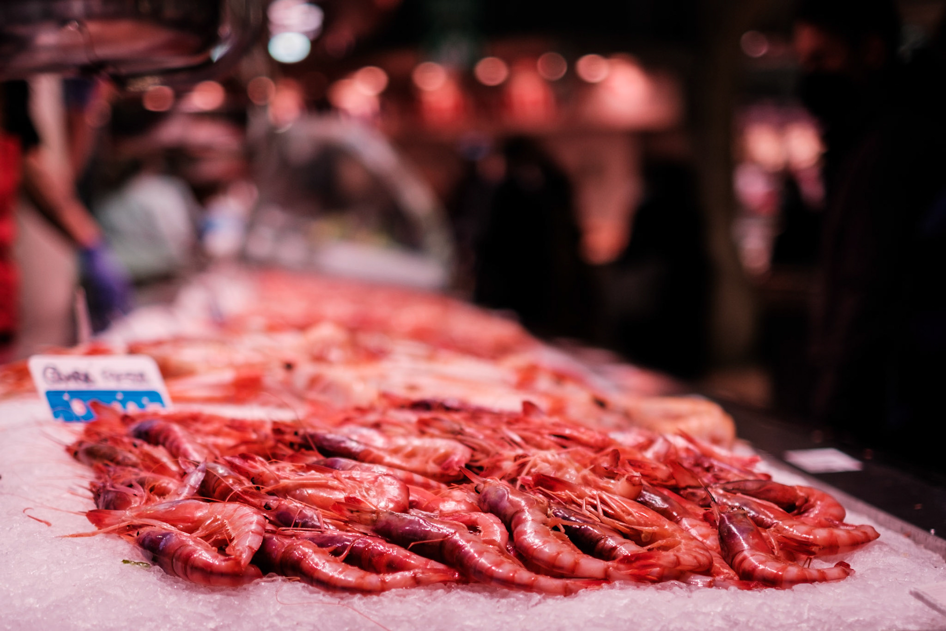 Natural raw prawns at sustainable fair market