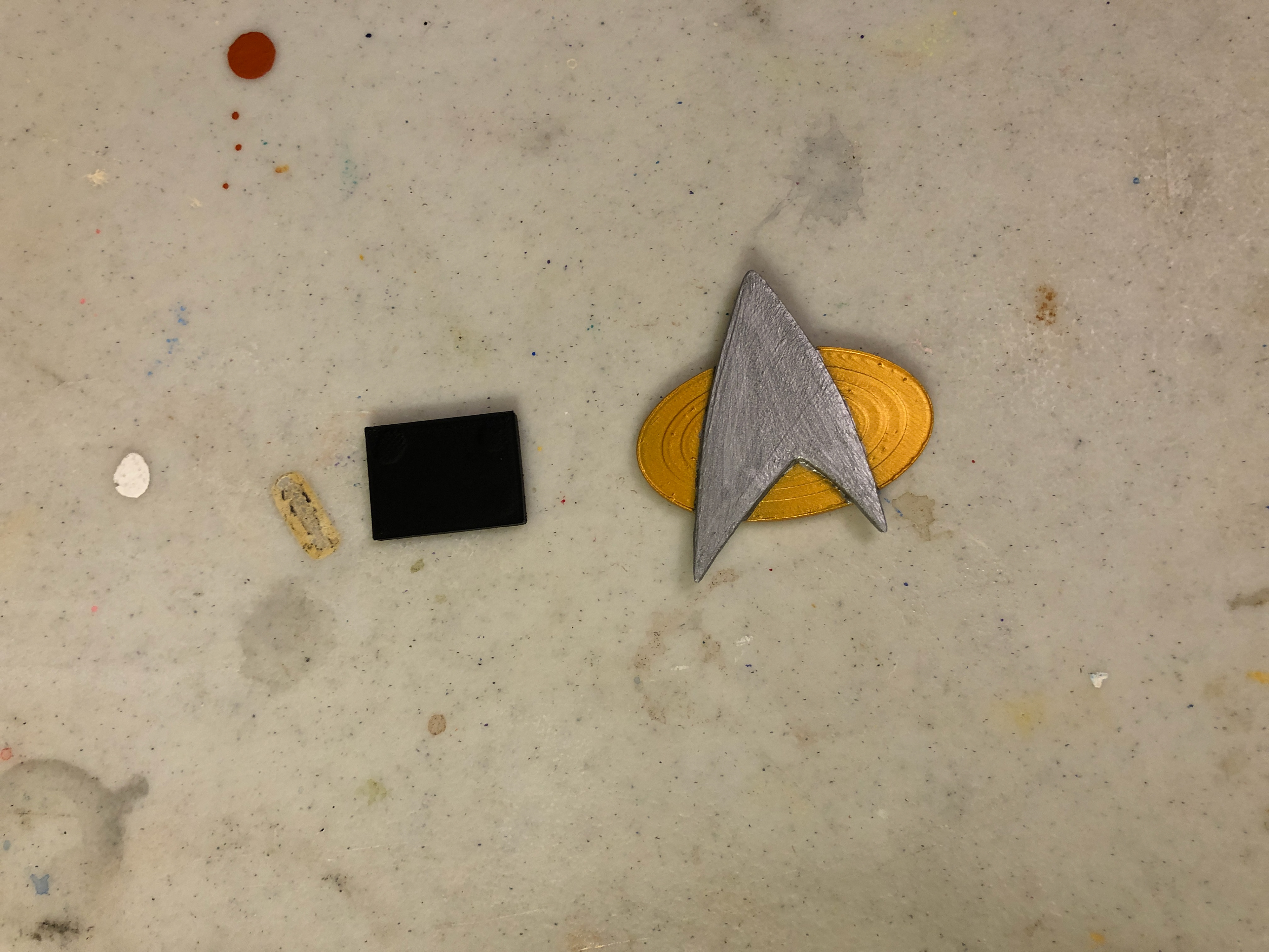 Finished communicator badge