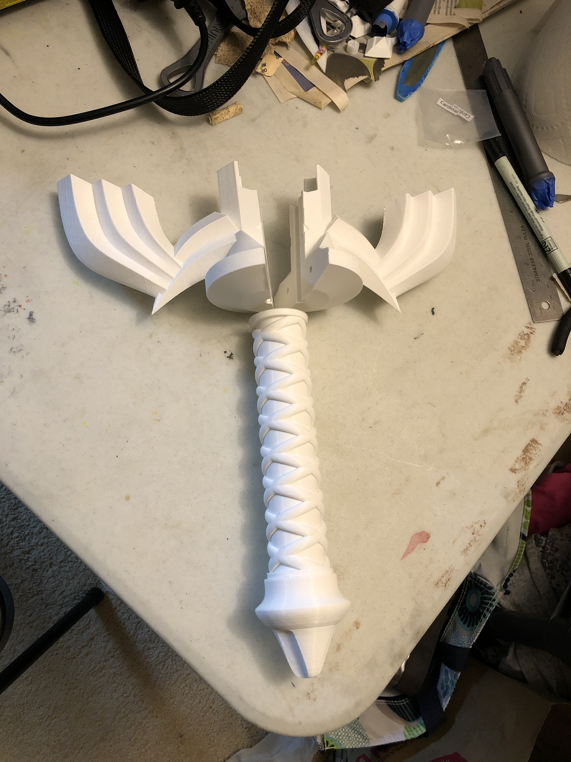Master Sword raw printed handle pieces